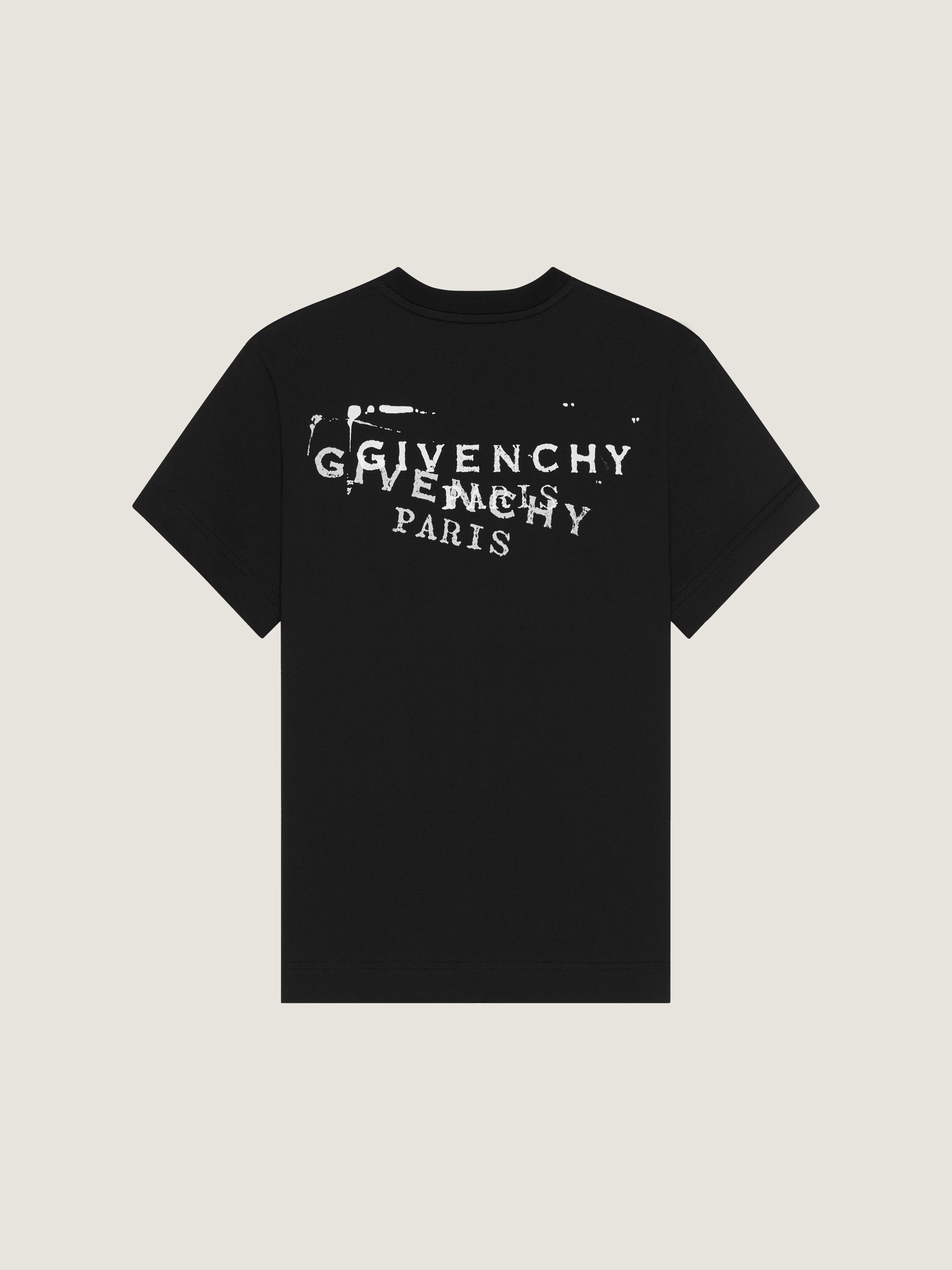 T-shirt in cotton with GIVENCHY Stamp print in - black | Givenchy DE