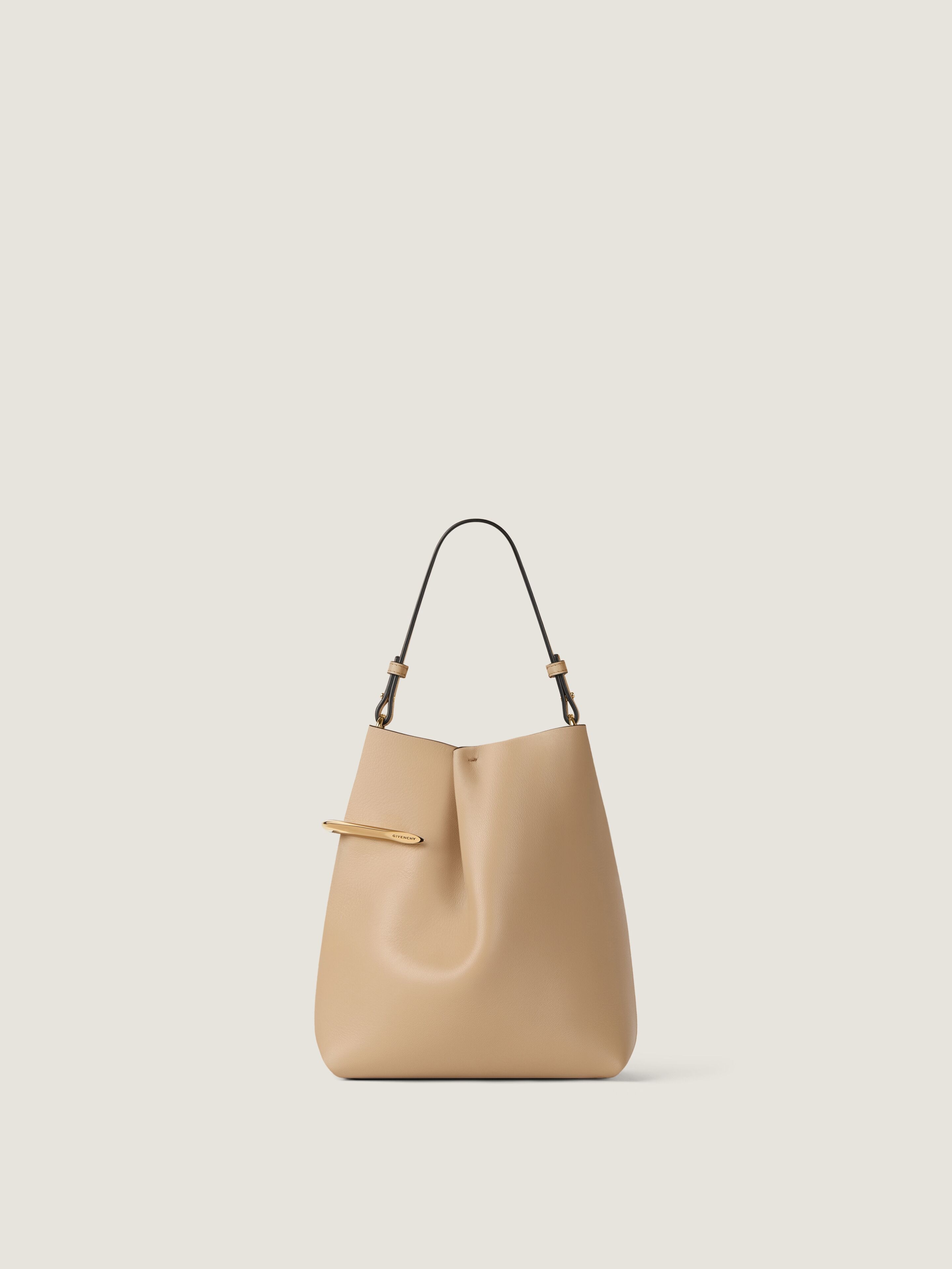 キンハナ pandora black leather bag with golden hardware – ANEMONIA