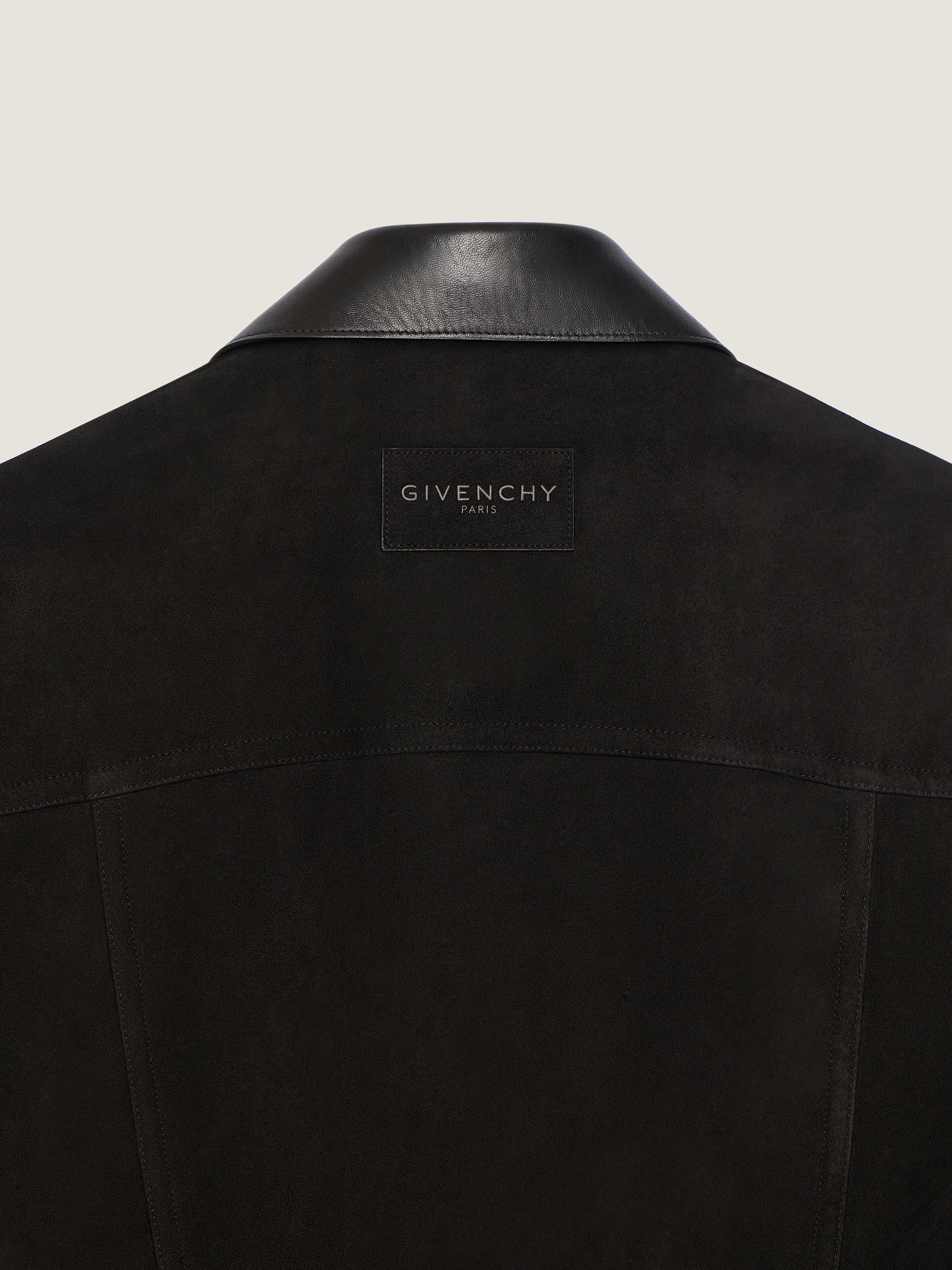 Jacket in suede with asymmetrical pocket in - black - BM01H861Y4