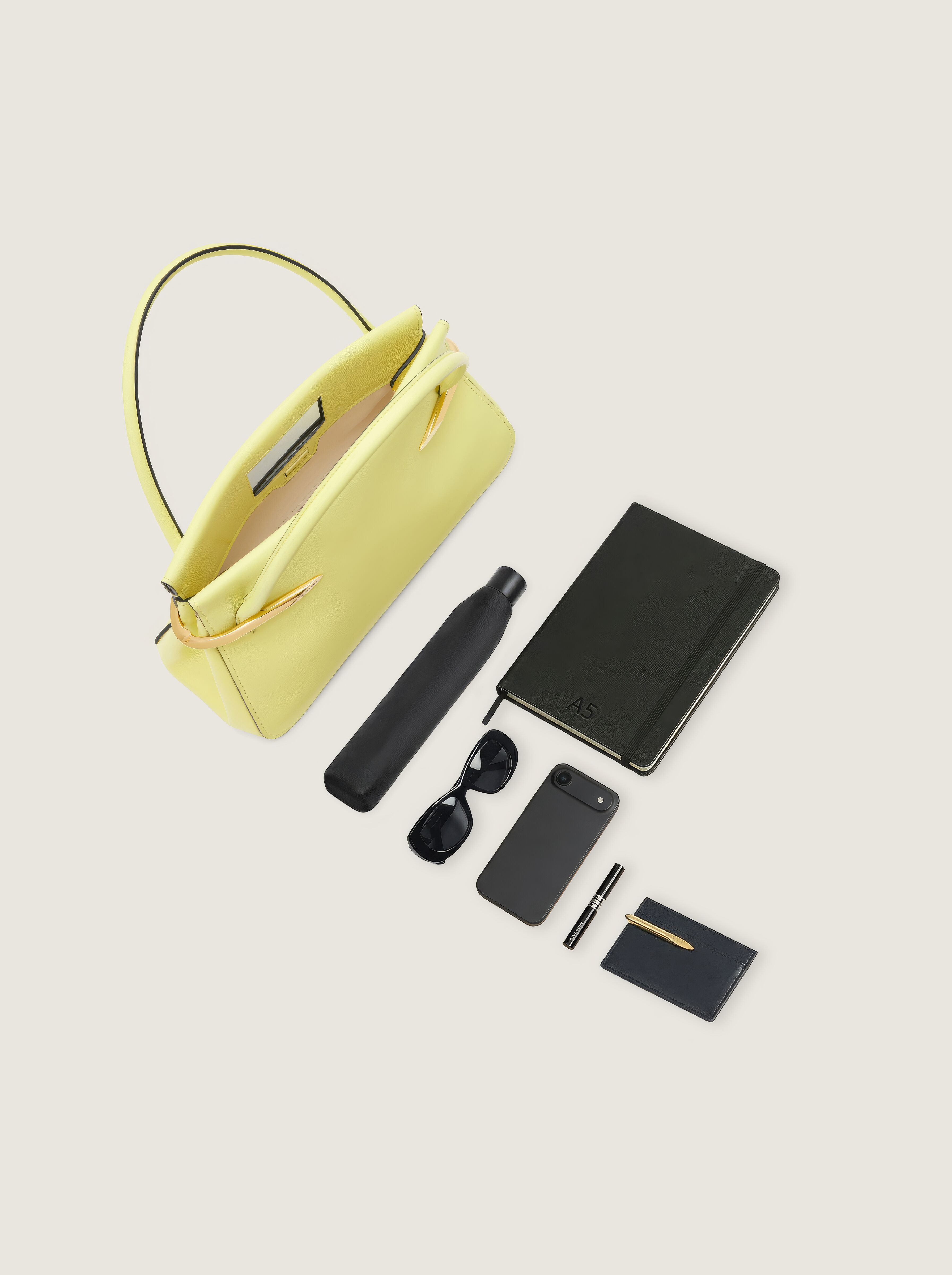 GIVENCHY ジバンシー パイソン型押しレザーポーチ付き メッシュ レザー ショルダーバッグ カーキ M2603-k028 Medium Pinch bag in leather in - acid yellow - BB5158B2CN-725