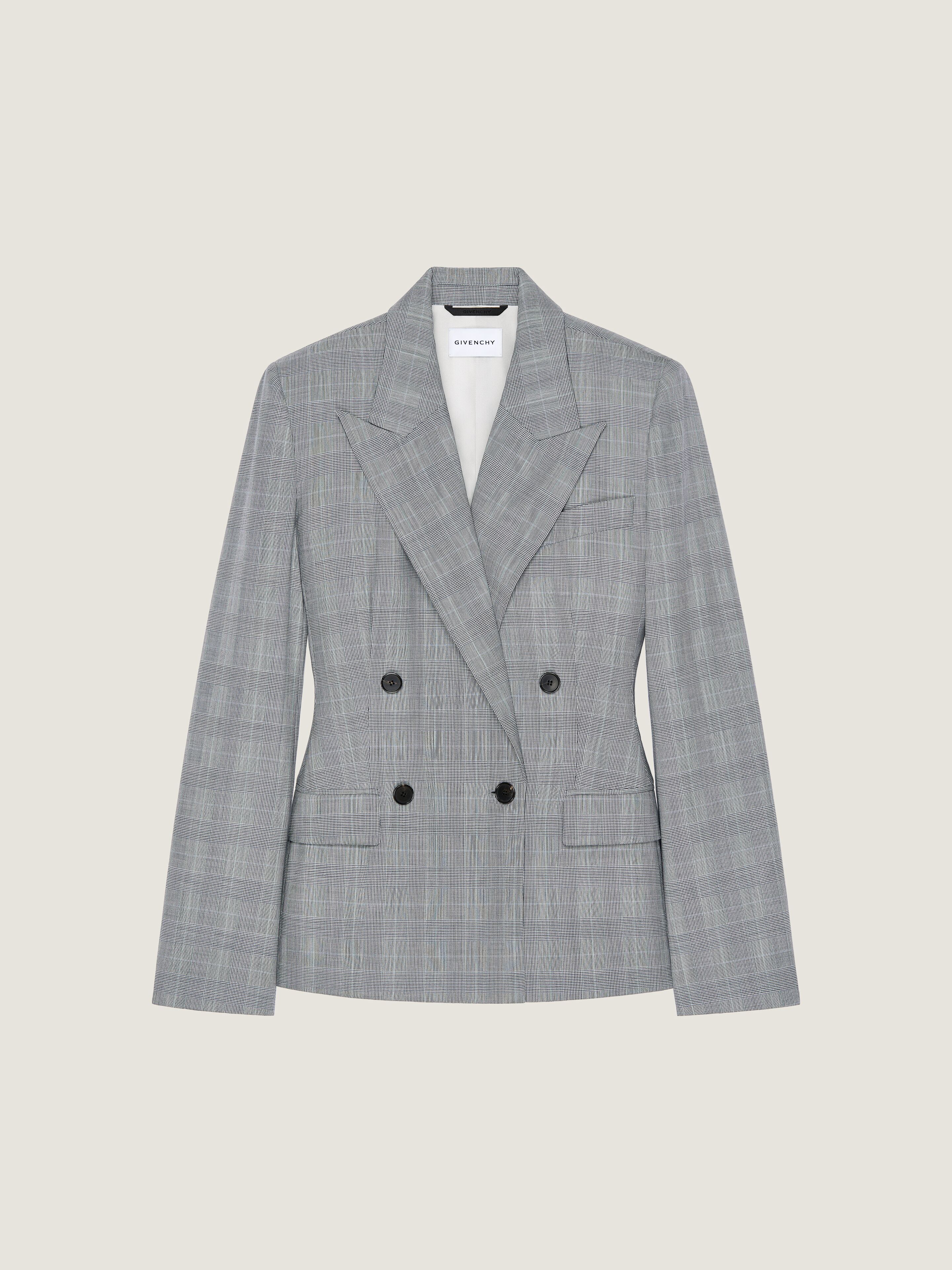 Givenchy Double-breasted Checked Jacket In Wool