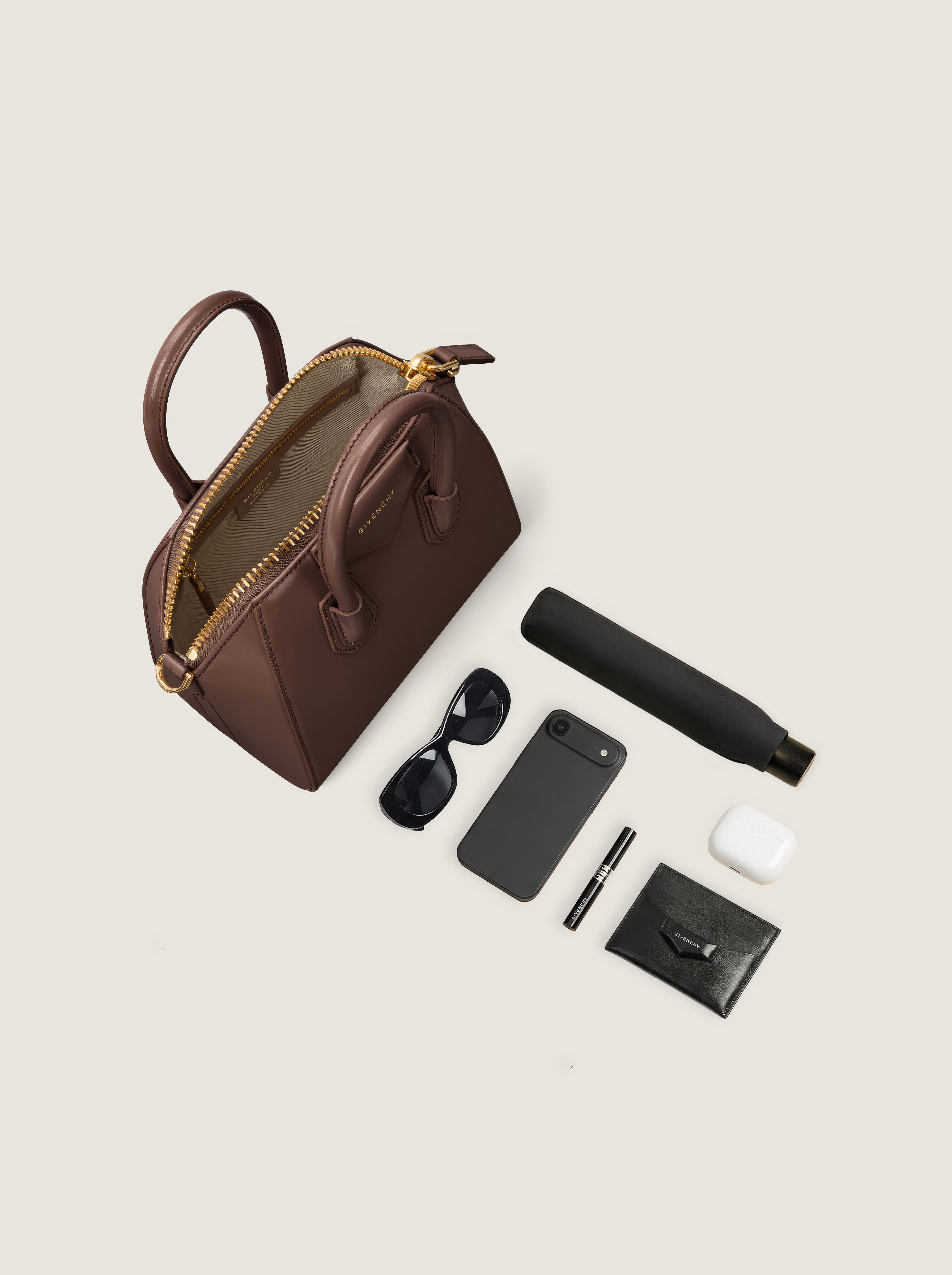 Mini Antigona bag in Box leather in - dark brown - BB5148B13A-201
