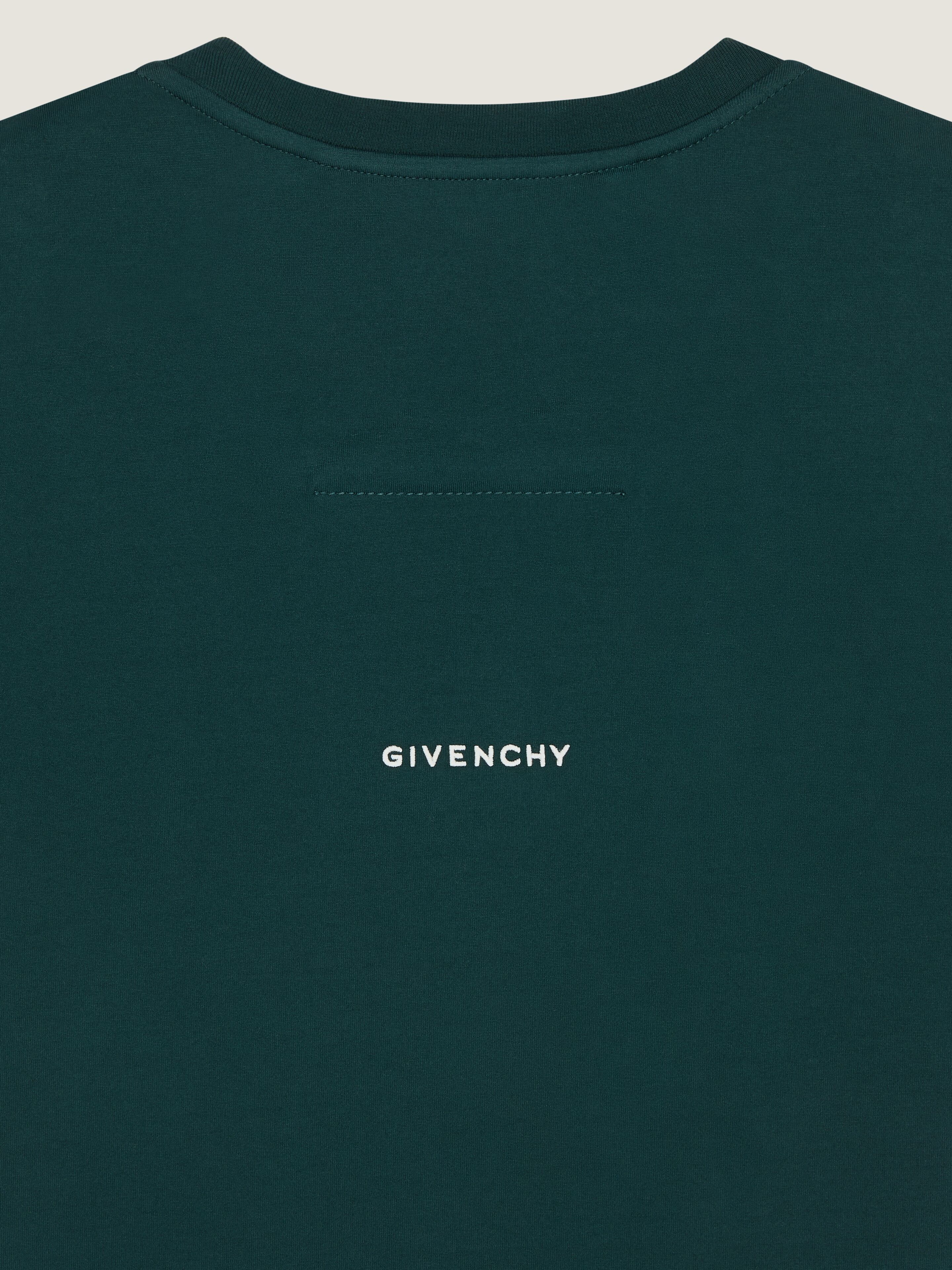 GIVENCHY｜SHORT-SLEEVED ROUND NECK T-SHIRTS (BM716G3YCC Slim fit t-shirt in cotton with 4G embroidery | Givenchy CA