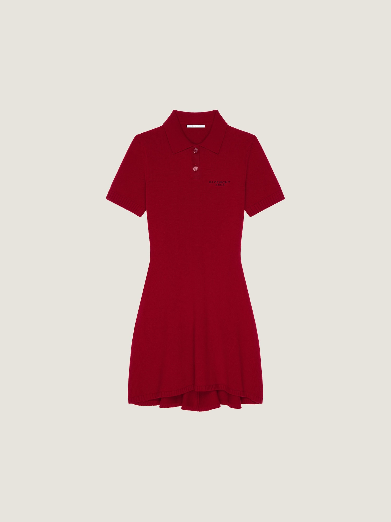 Polo dress in wool and cashmere
