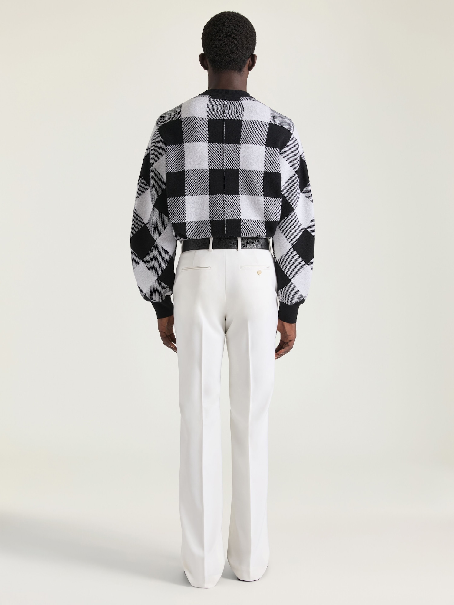 Checked sweater in wool embroidered Givenchy Paris in - black 