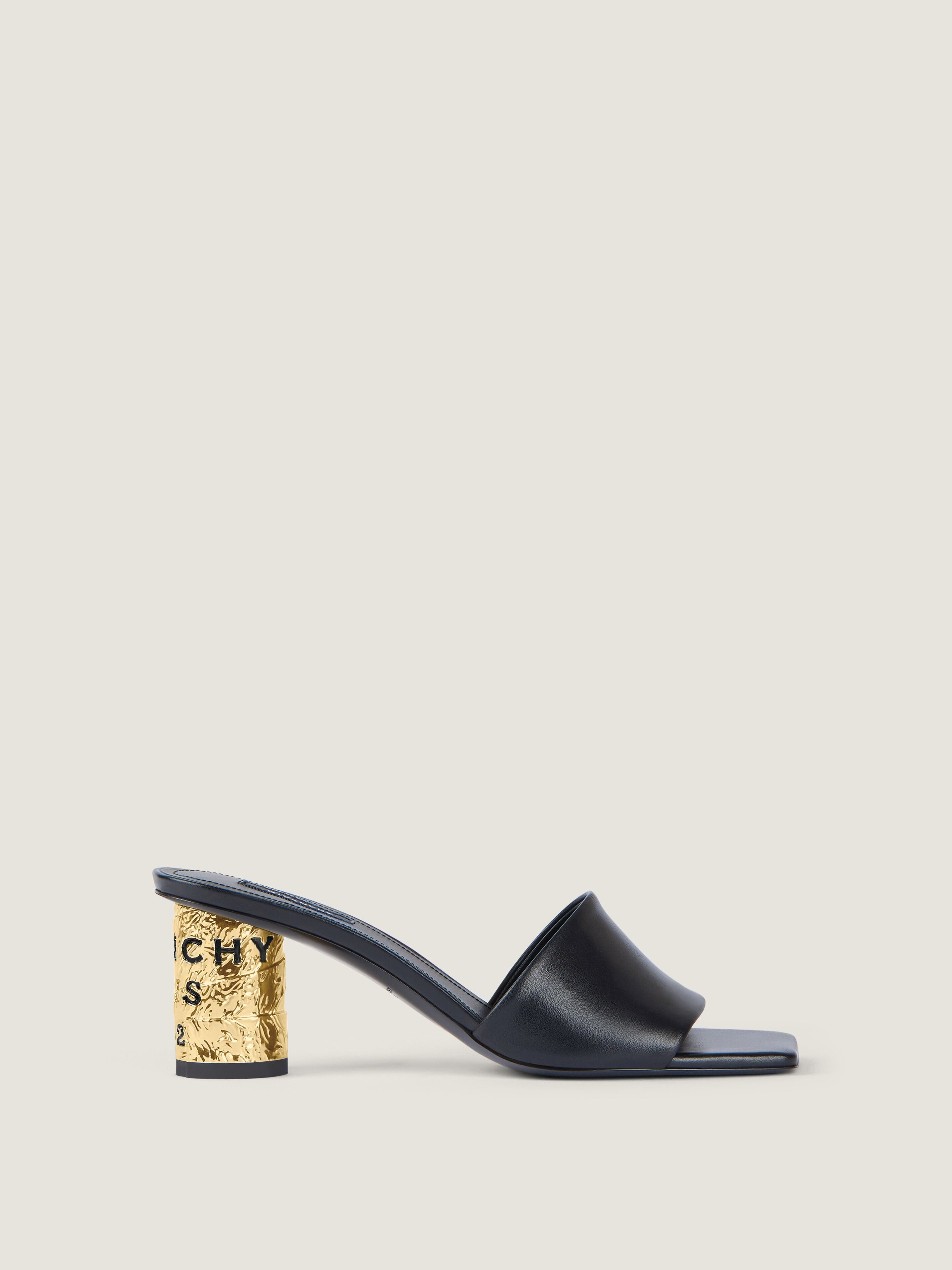 Givenchy Tape Heeled Mules In Leather In Black