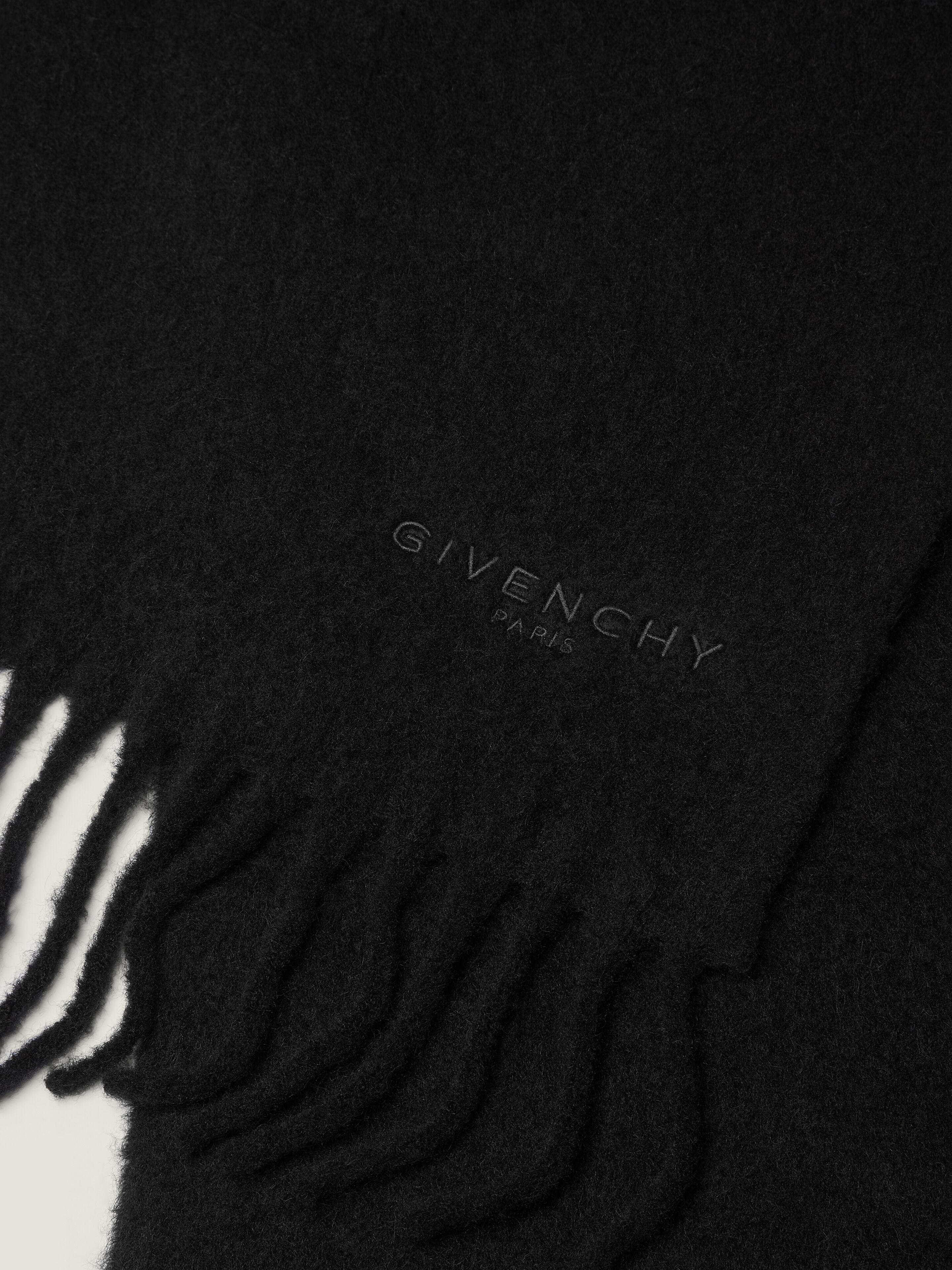 GIVENCHY Paris large scarf in alpaca wool - black in - black