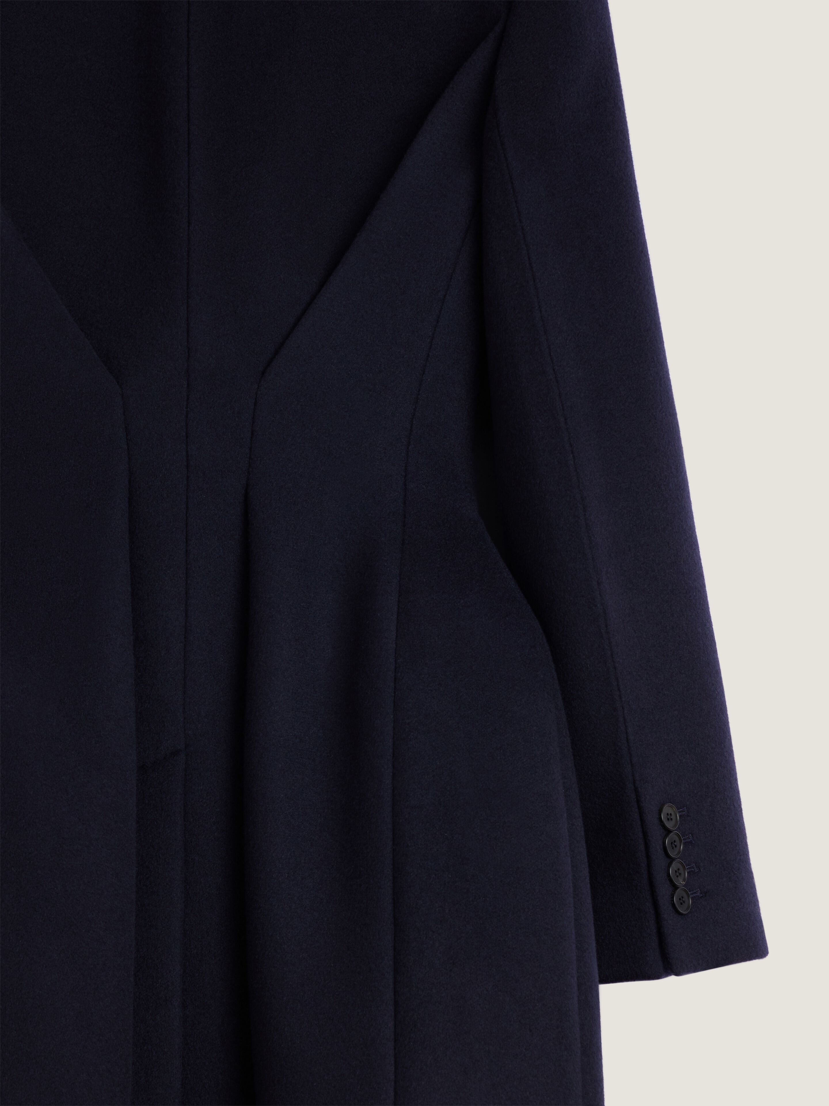 Pinch coat in wool and cashmere in - midnight blue - BWC0GR163S