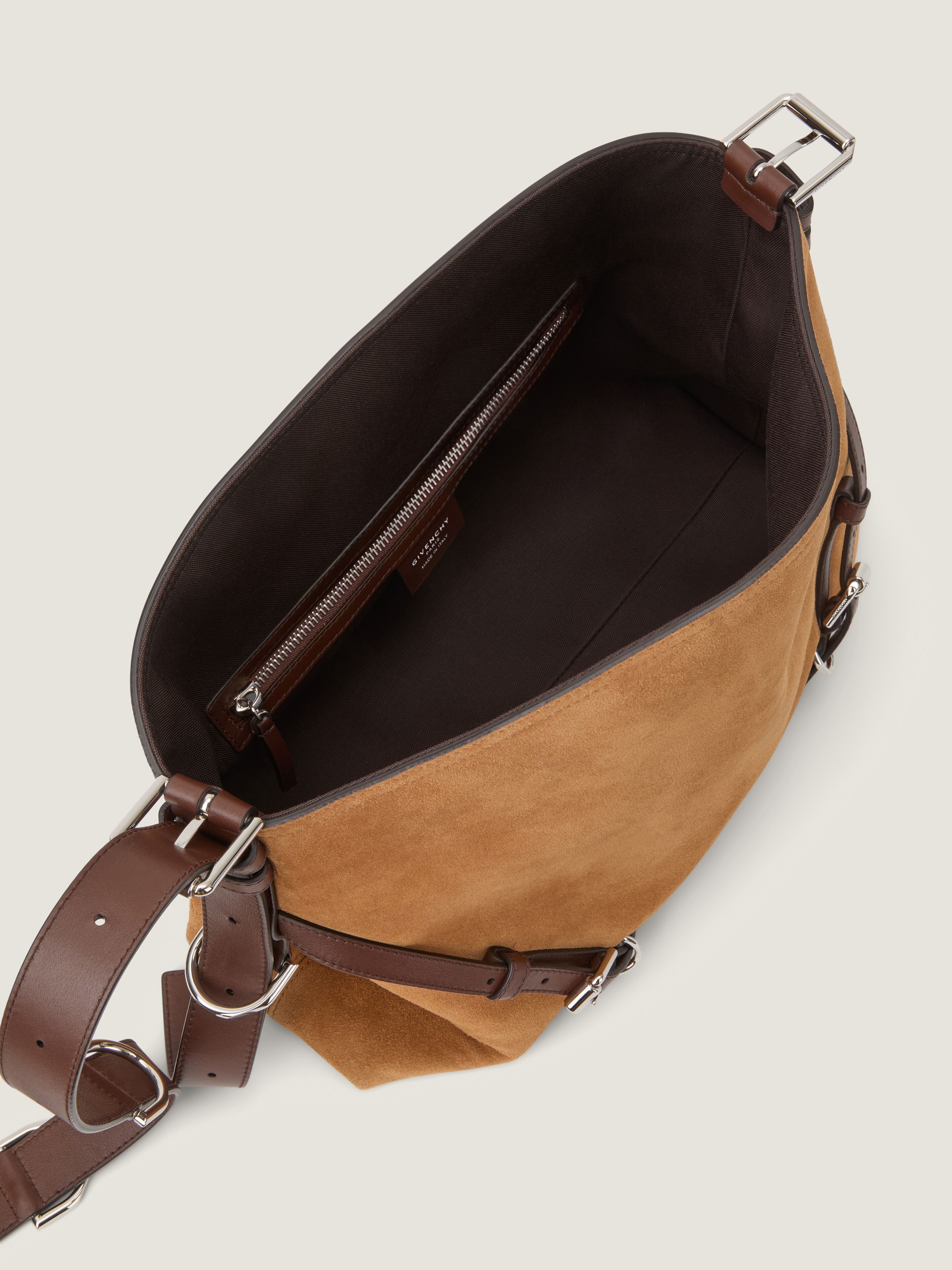 Medium Voyou bag in suede and leather in - sand - BB5131B2GJ-285