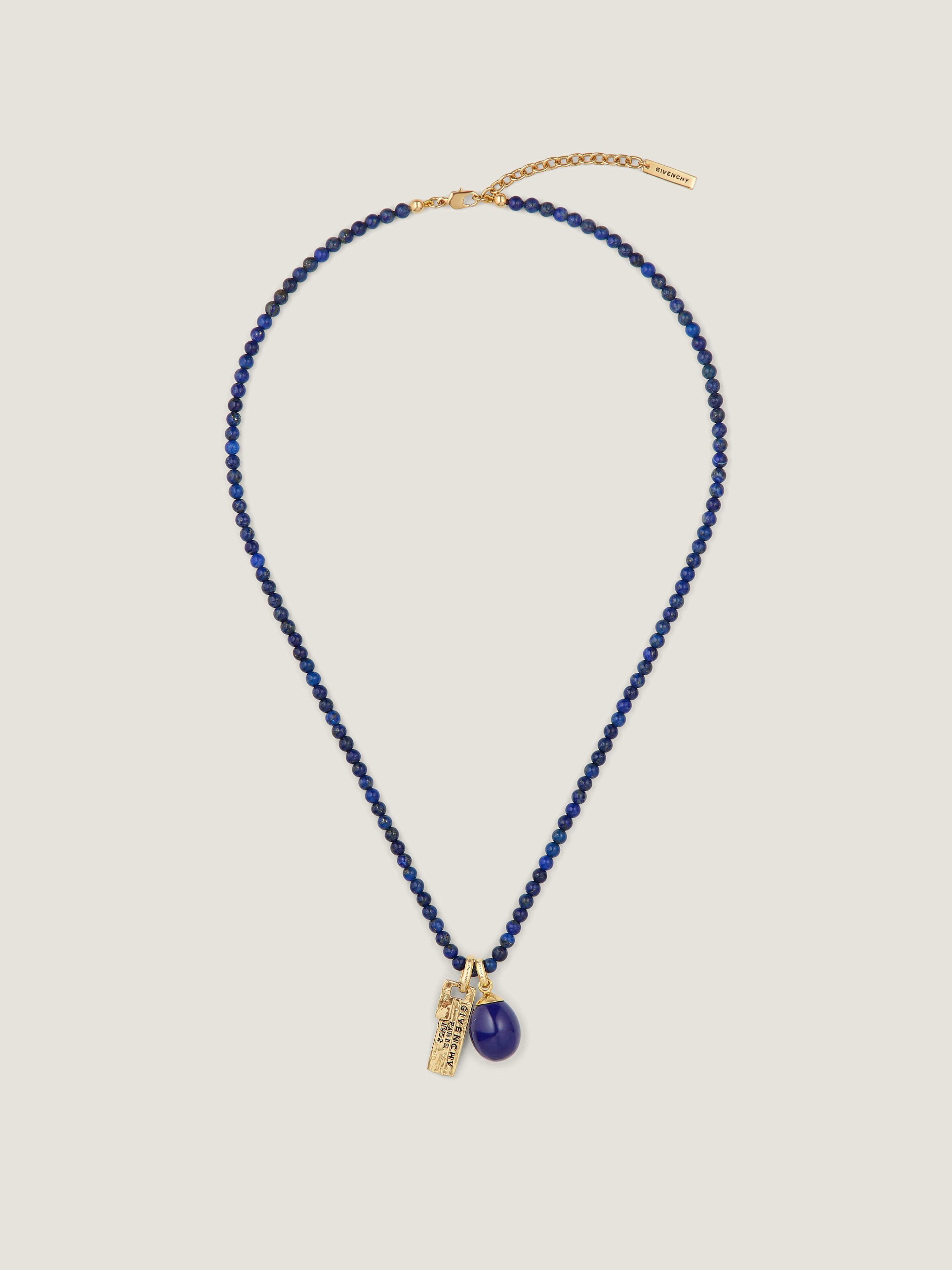 Givenchy Lucky Charms Necklace In Lapis Lazuli, Metal And Enamel In Neutral