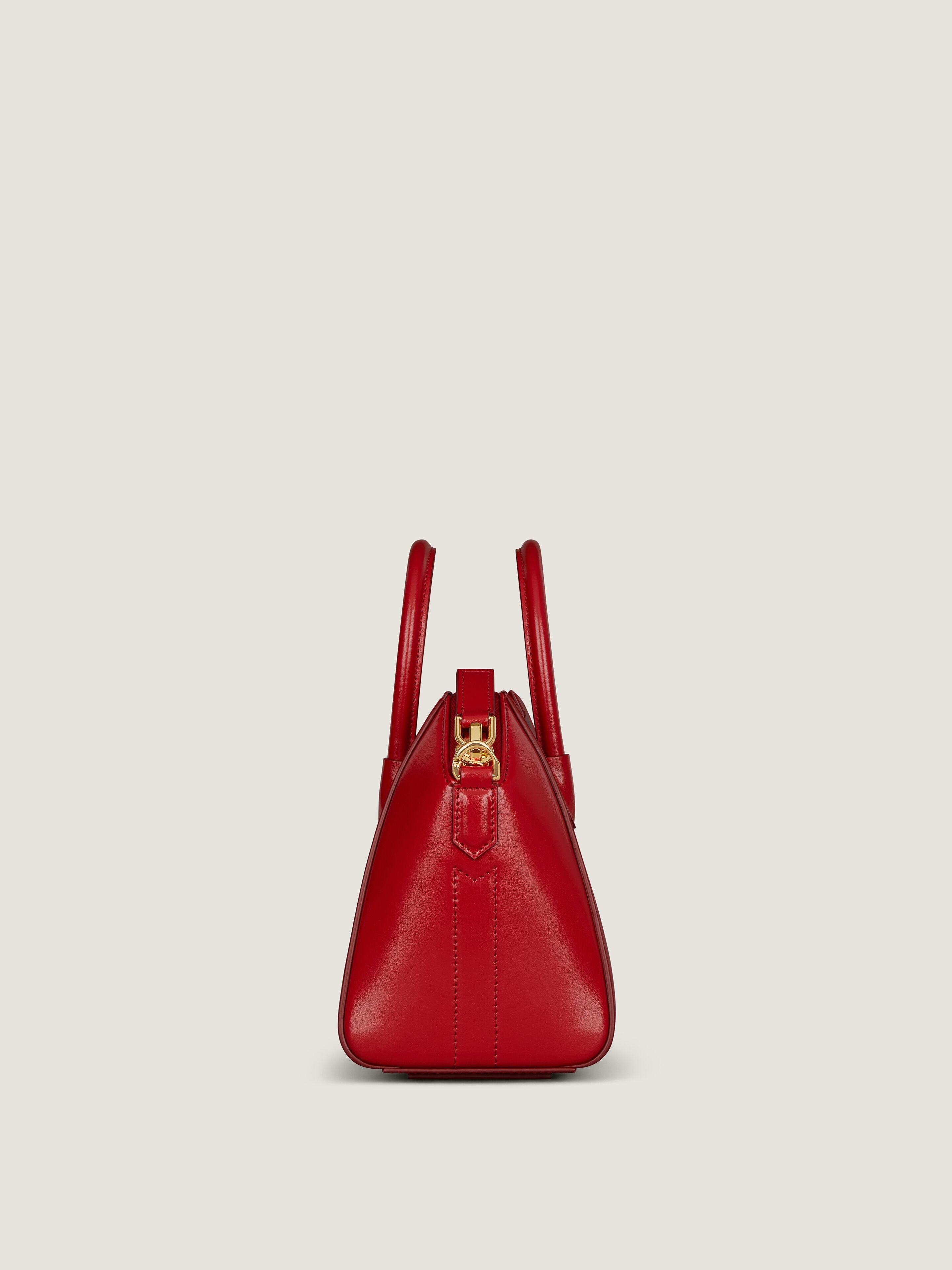 Mini Antigona bag in Box leather in - vermillon - BB5148B13A-640