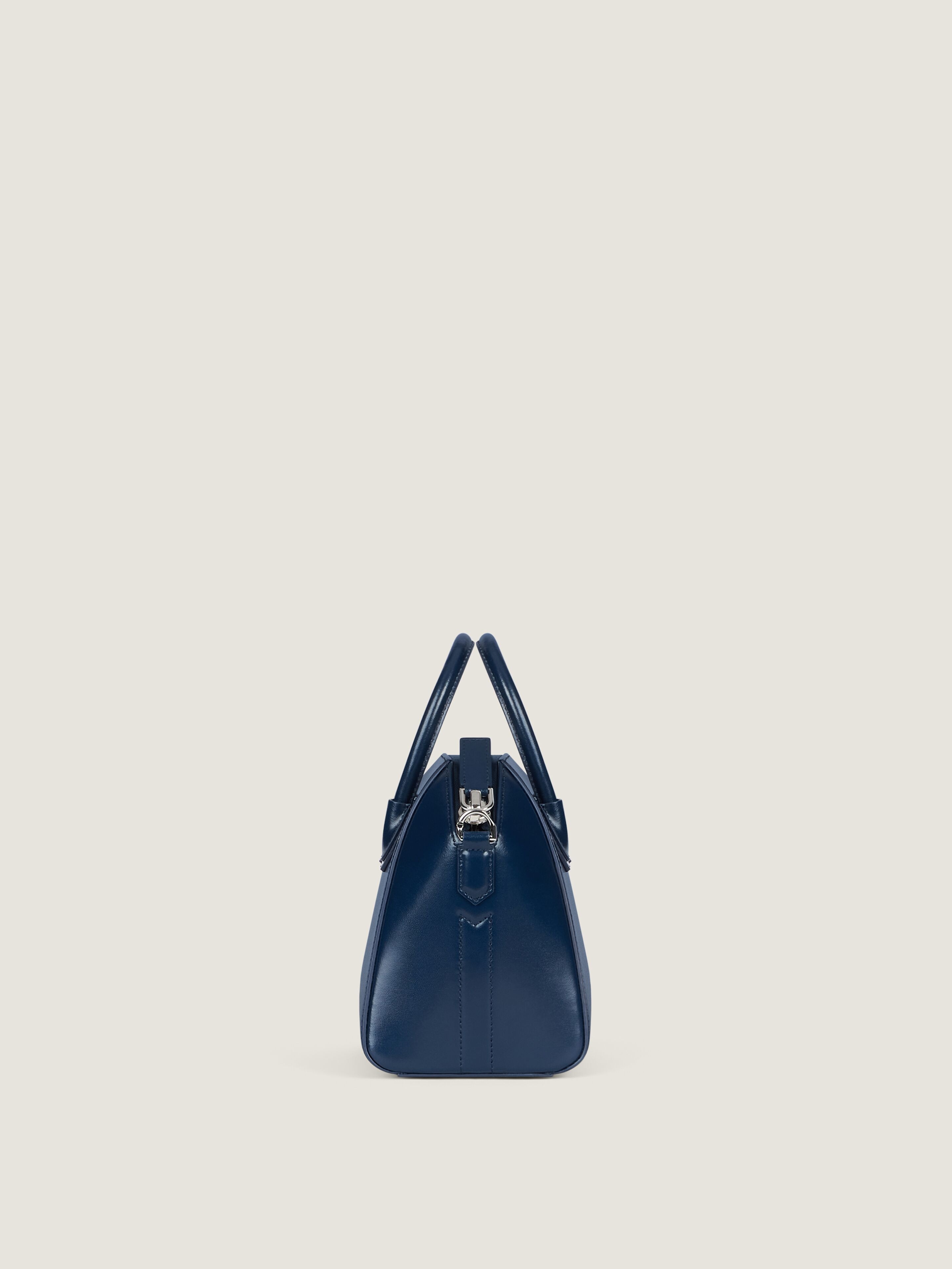 Mini Antigona bag in Box leather in - saphir blue - BB5148B00D-470