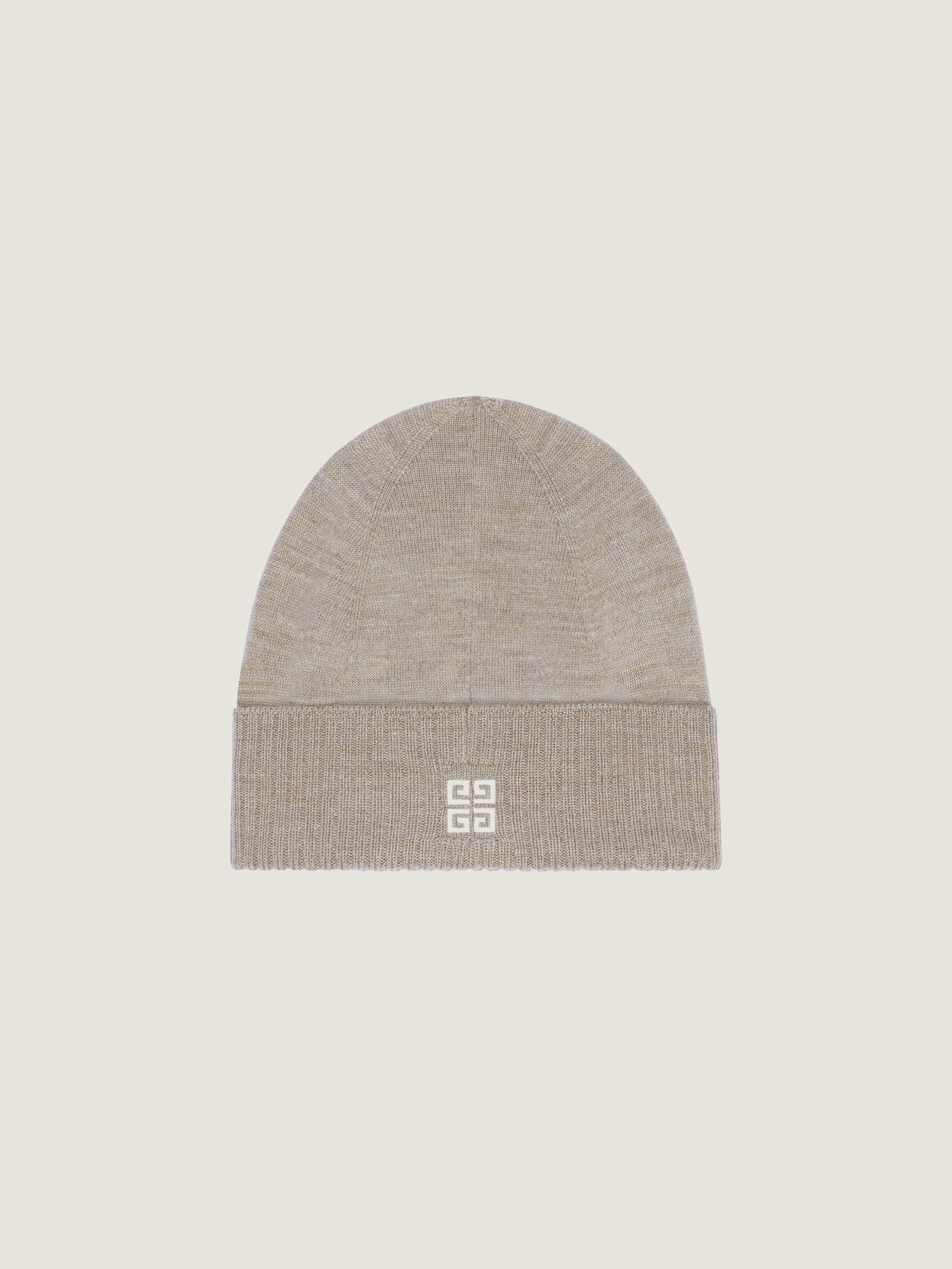 GIVENCHY 4G beanie in wool in - taupe | Givenchy US