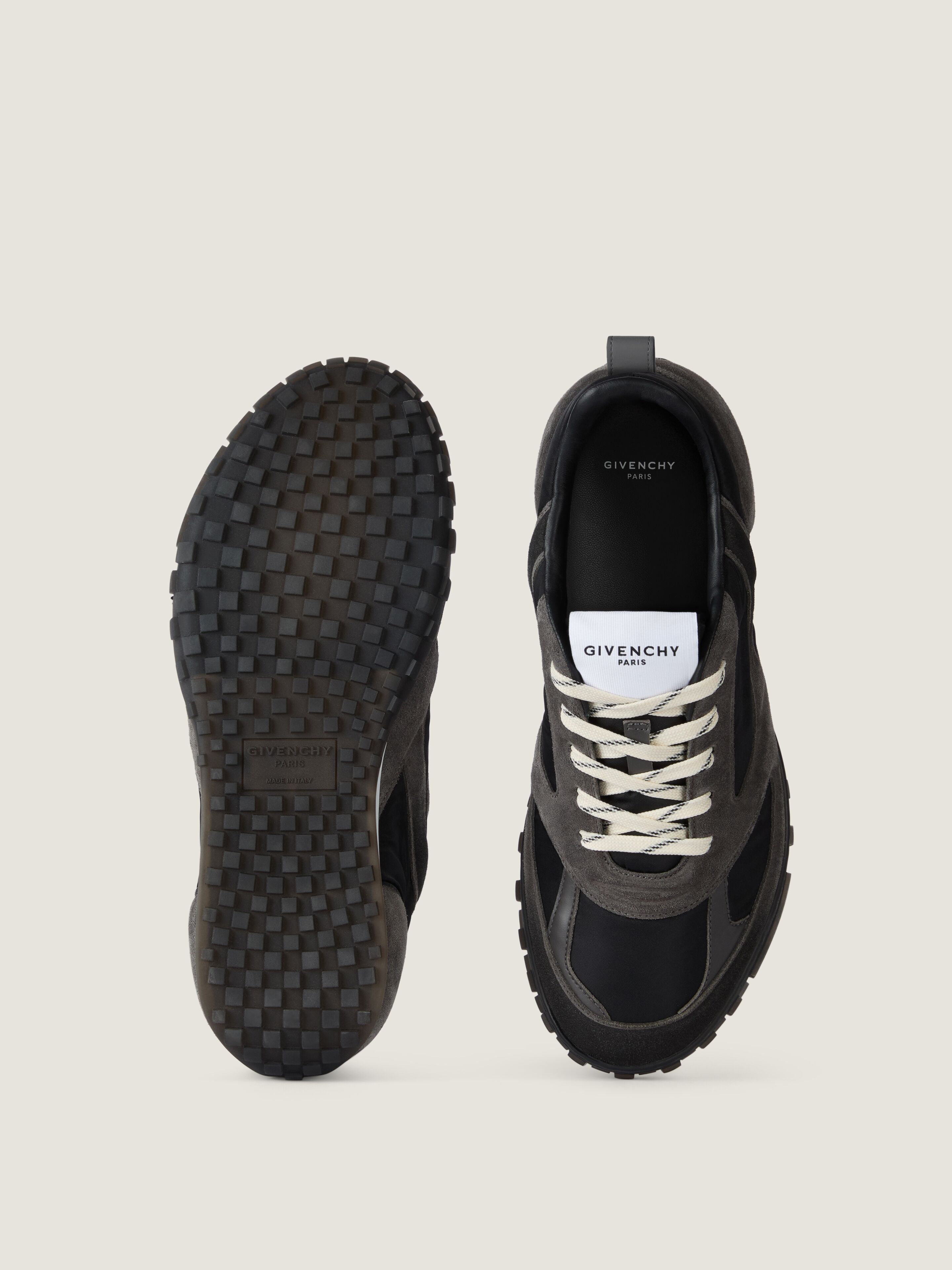 Glide sneakers in nylon and suede in - grey/black - BH00BDH1YP-027
