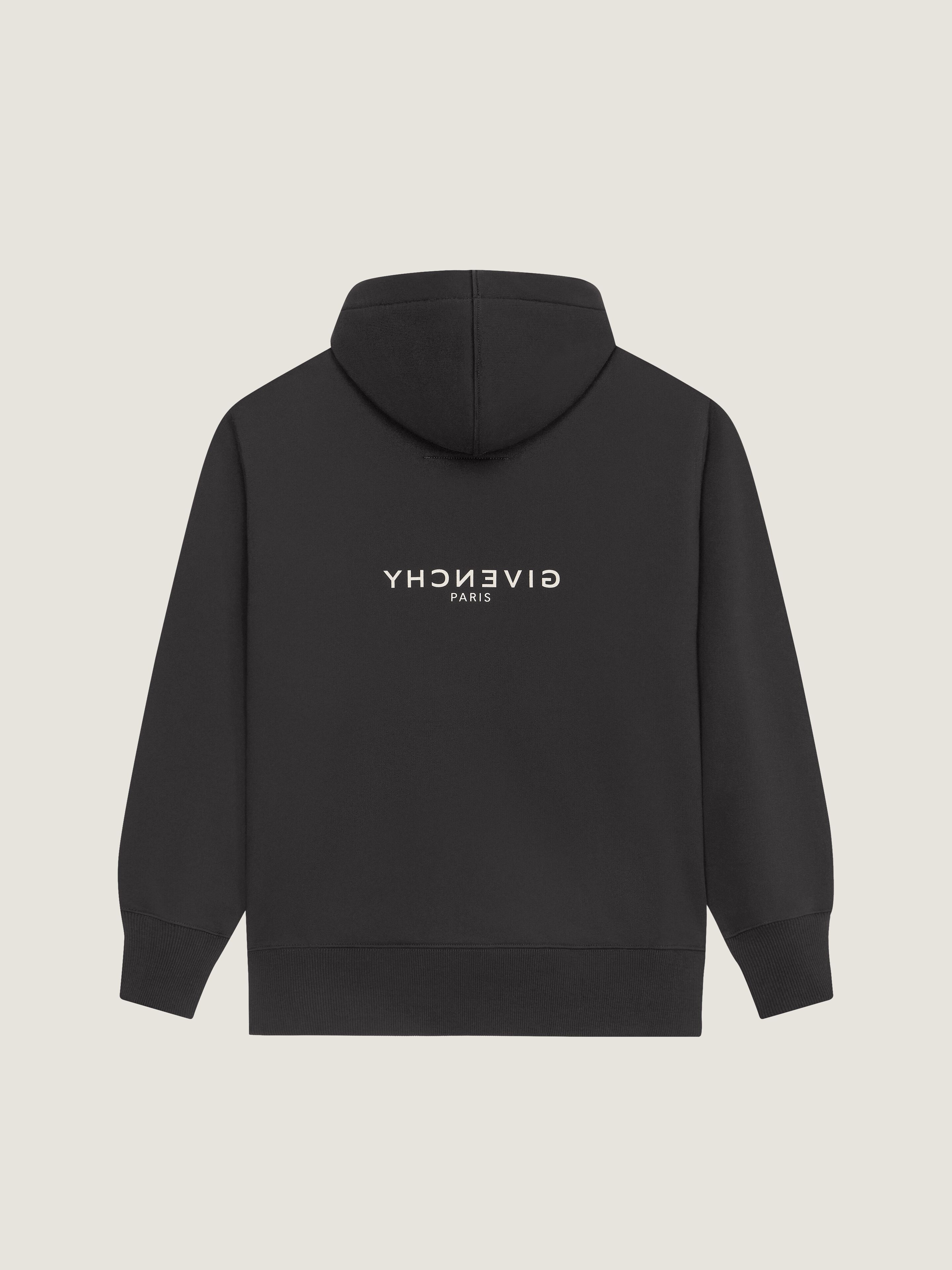GIVENCHY Archetype slim fit hoodie in fleece in - charcoal