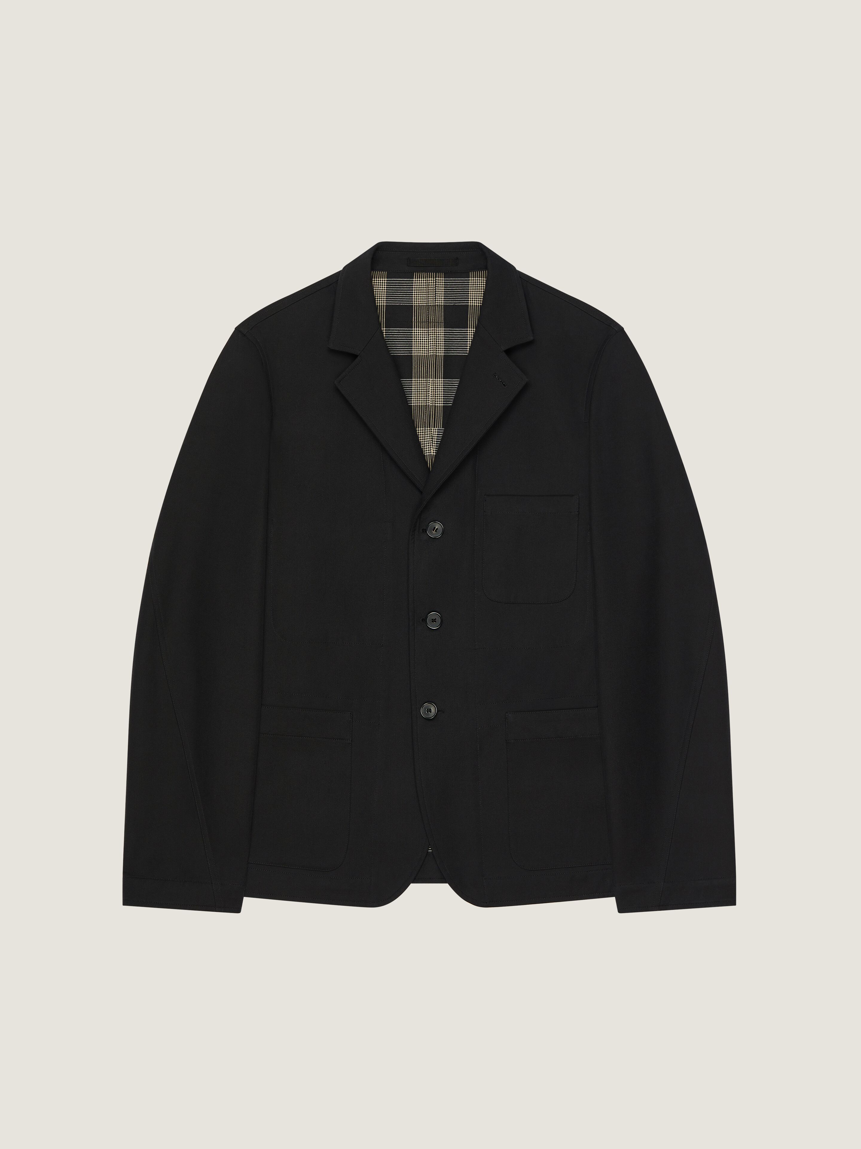 Givenchy Single-breasted Deconstructed Jacket In Cotton In Black