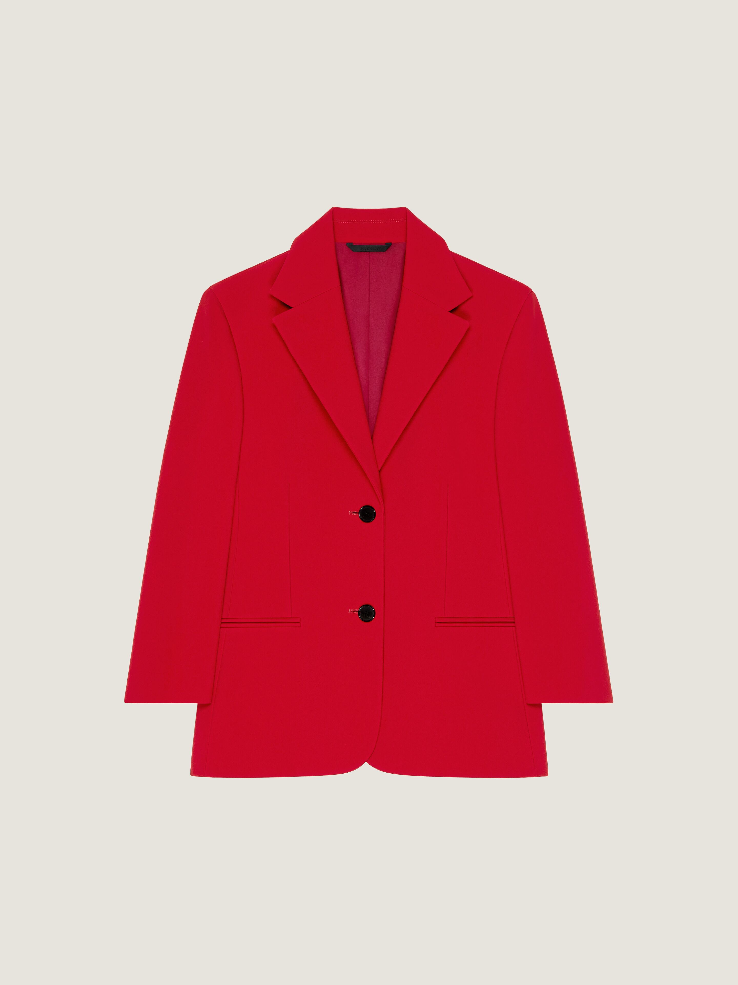 Givenchy Womens Dark Red Single-breasted Woven Blazer In Red