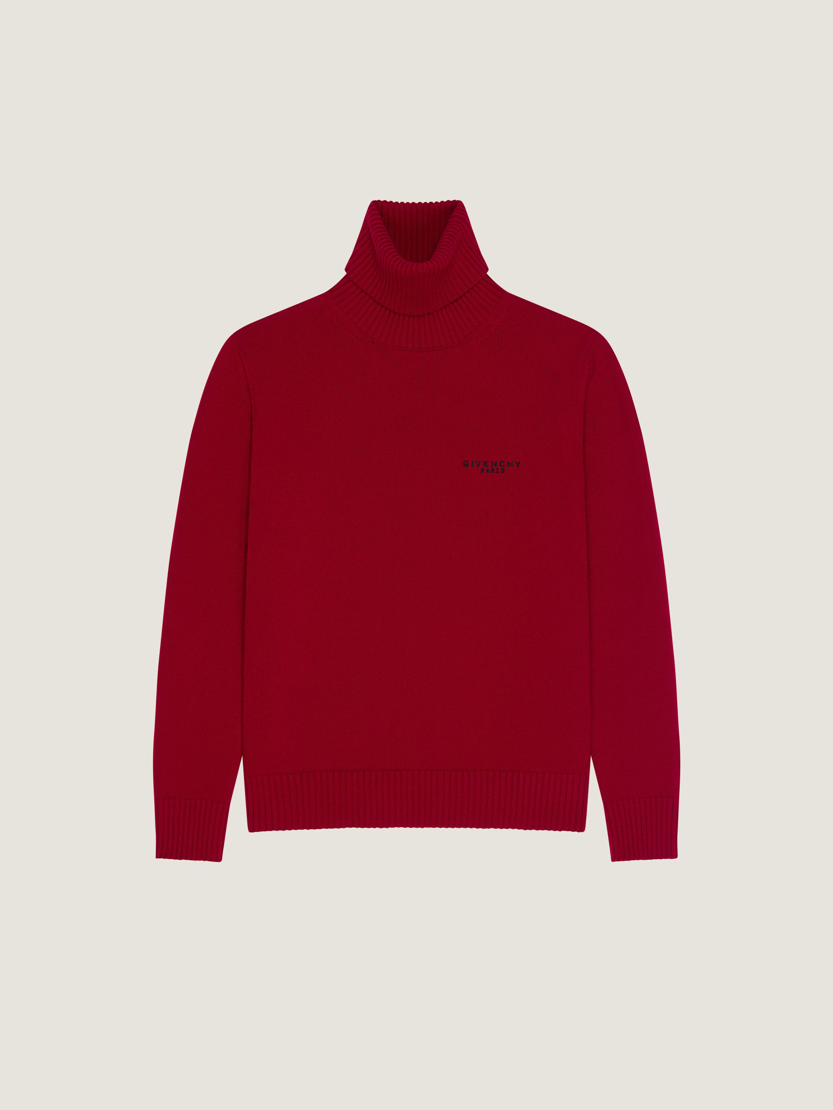 Givenchy Turtleneck Sweater In Wool And Cashmere In Red