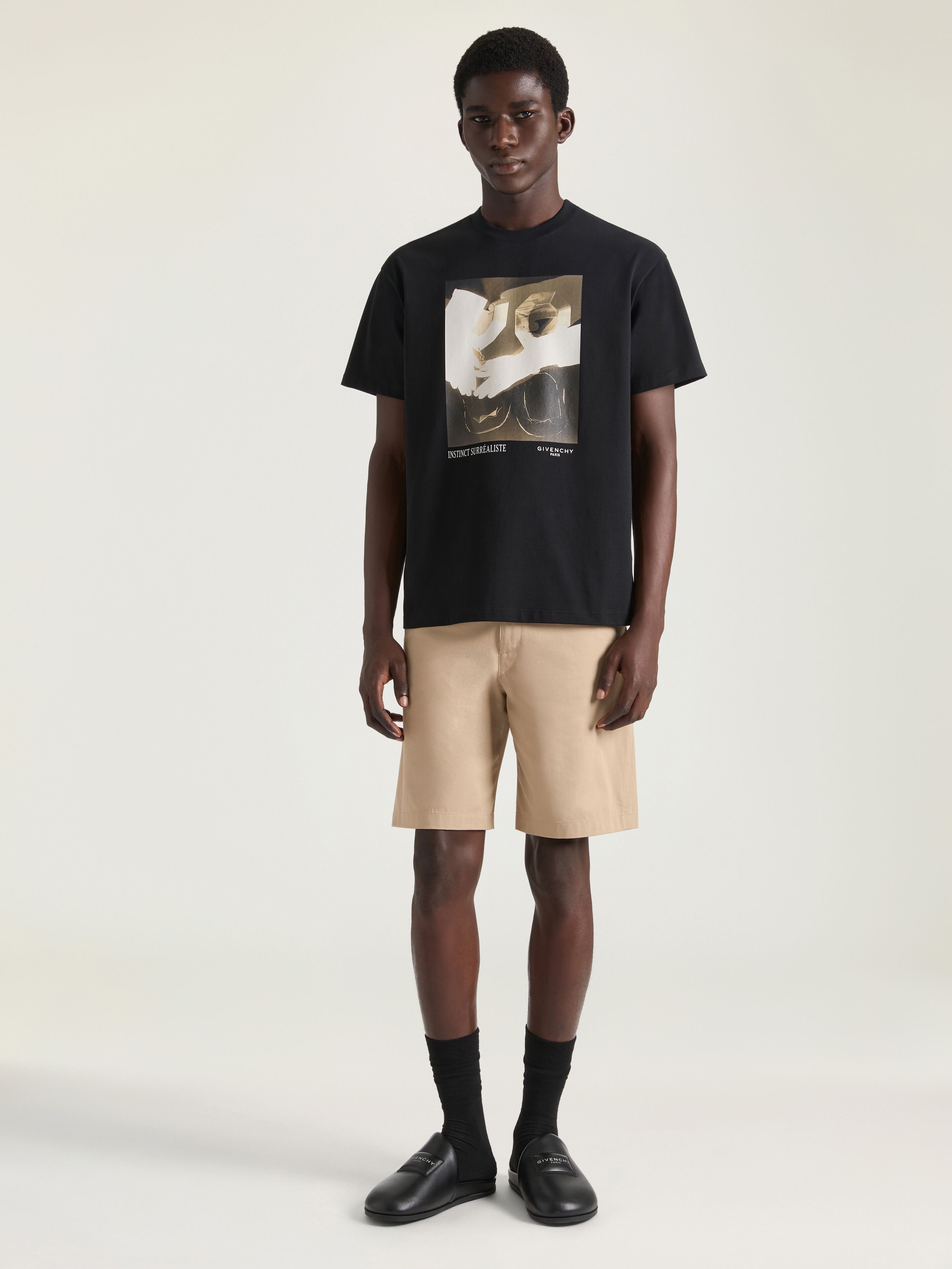T-shirt in cotton with surrealism print in - black - BM71NK3YSQ