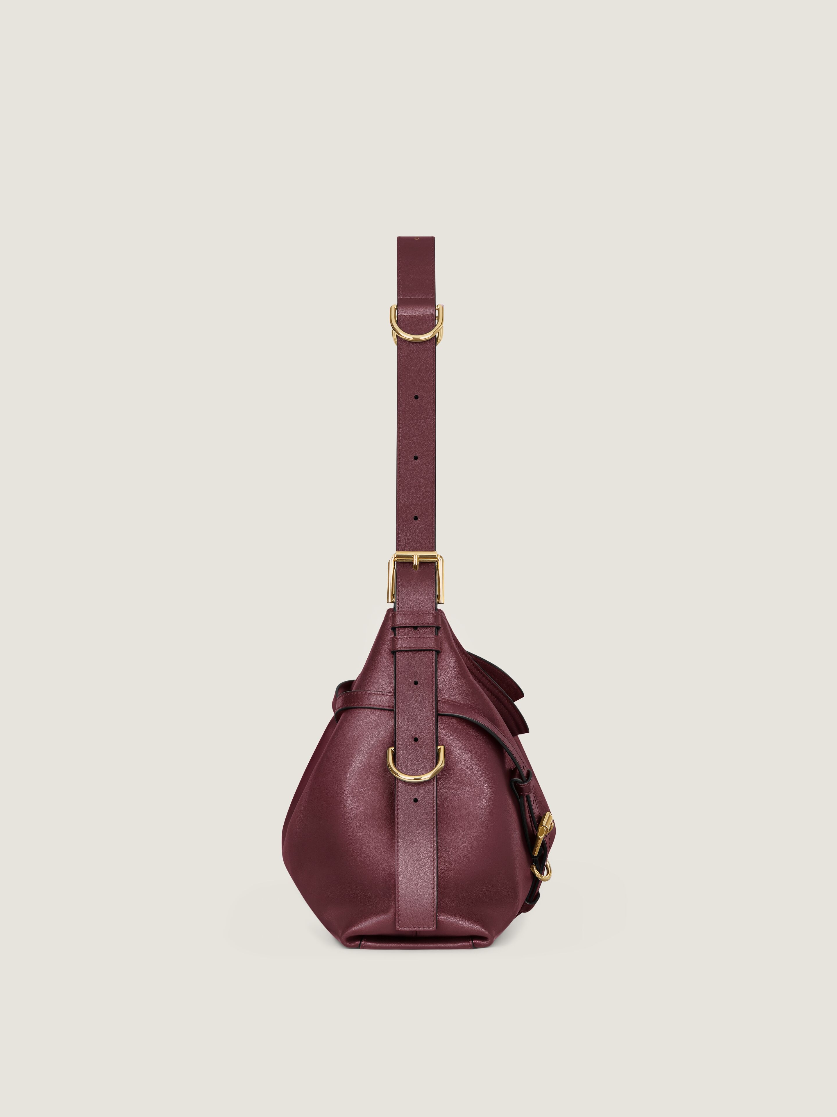 Medium Voyou bag shiny leather in - aubergine - BB5131B2AE-542
