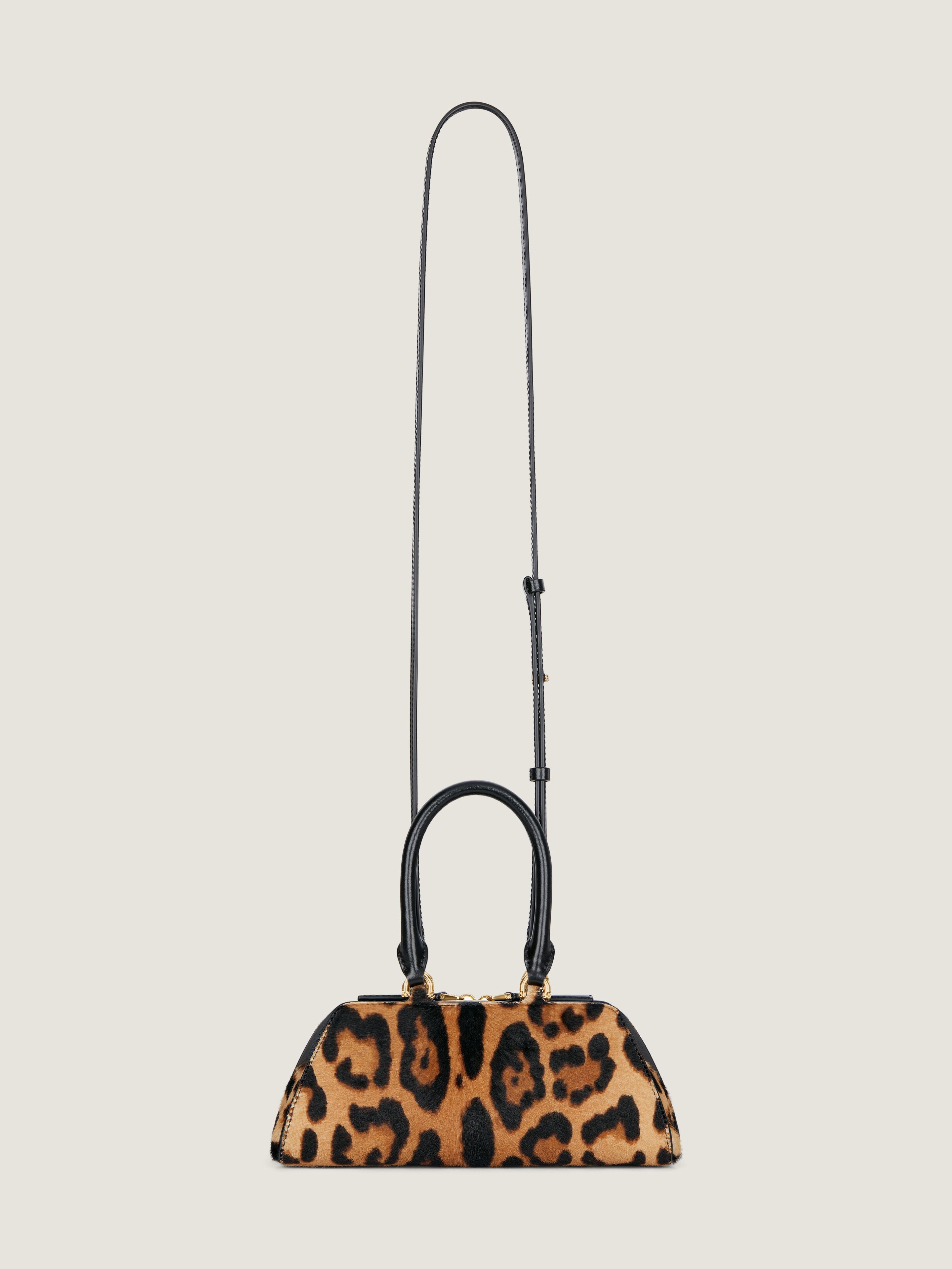 Mini Antigona East-West bag in leopard pony effect leather