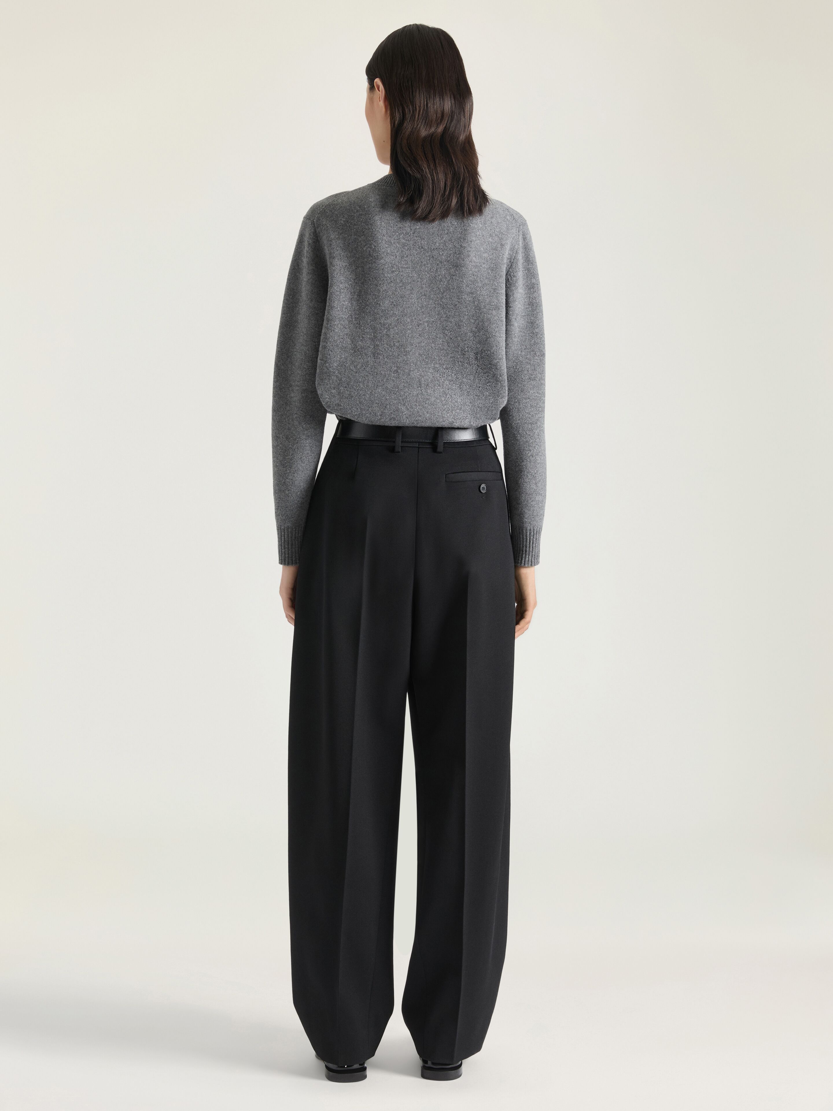 ウール＆カシミア カーディガン - スレートブレンド BWK00P4ZSN-033