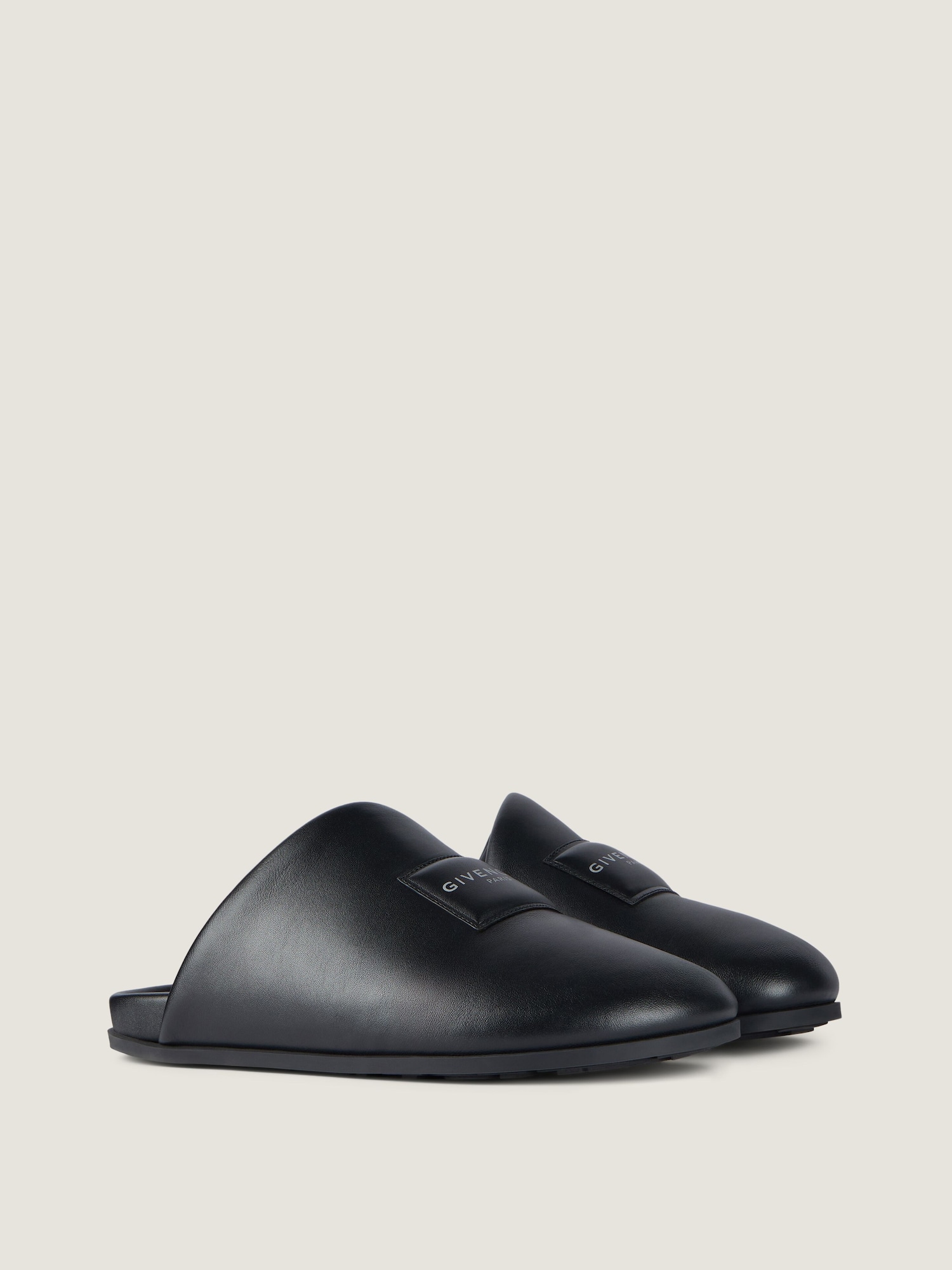 GIVENCHY ラベル ナッパレザー フラットミュール