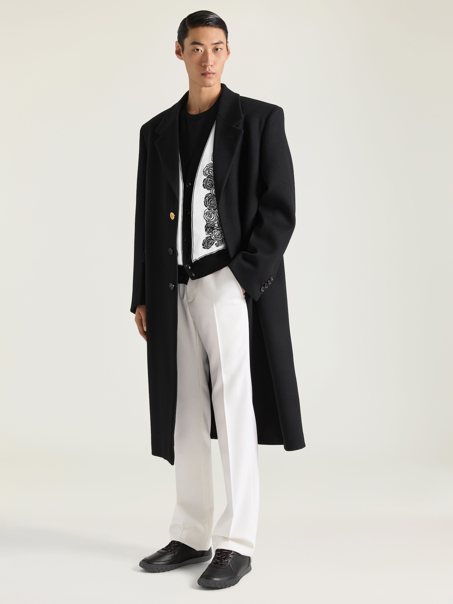 Coat in wool and cashemere