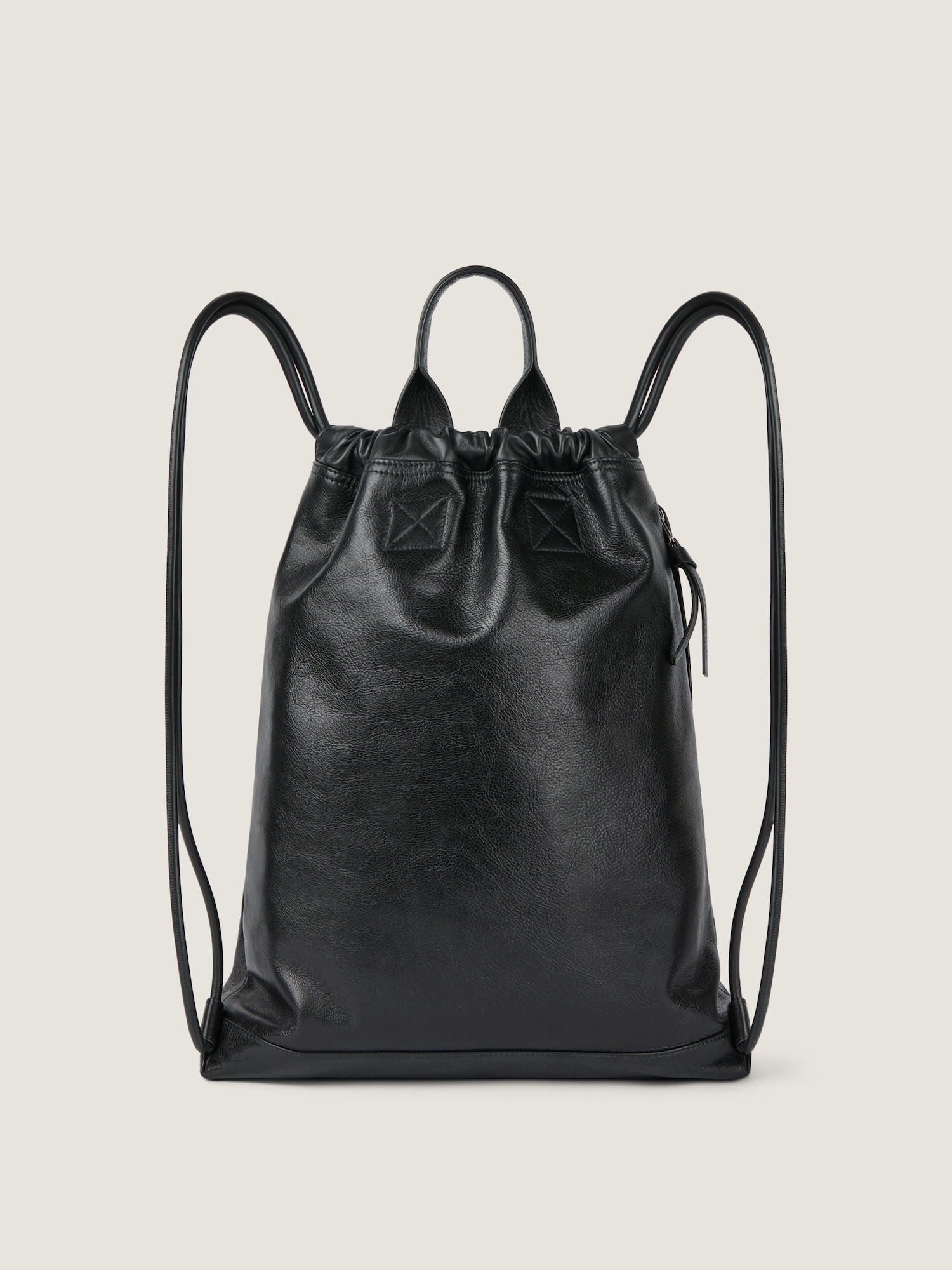 Antigona geprägter Rucksack aus glänzendem, genarbtem Leder