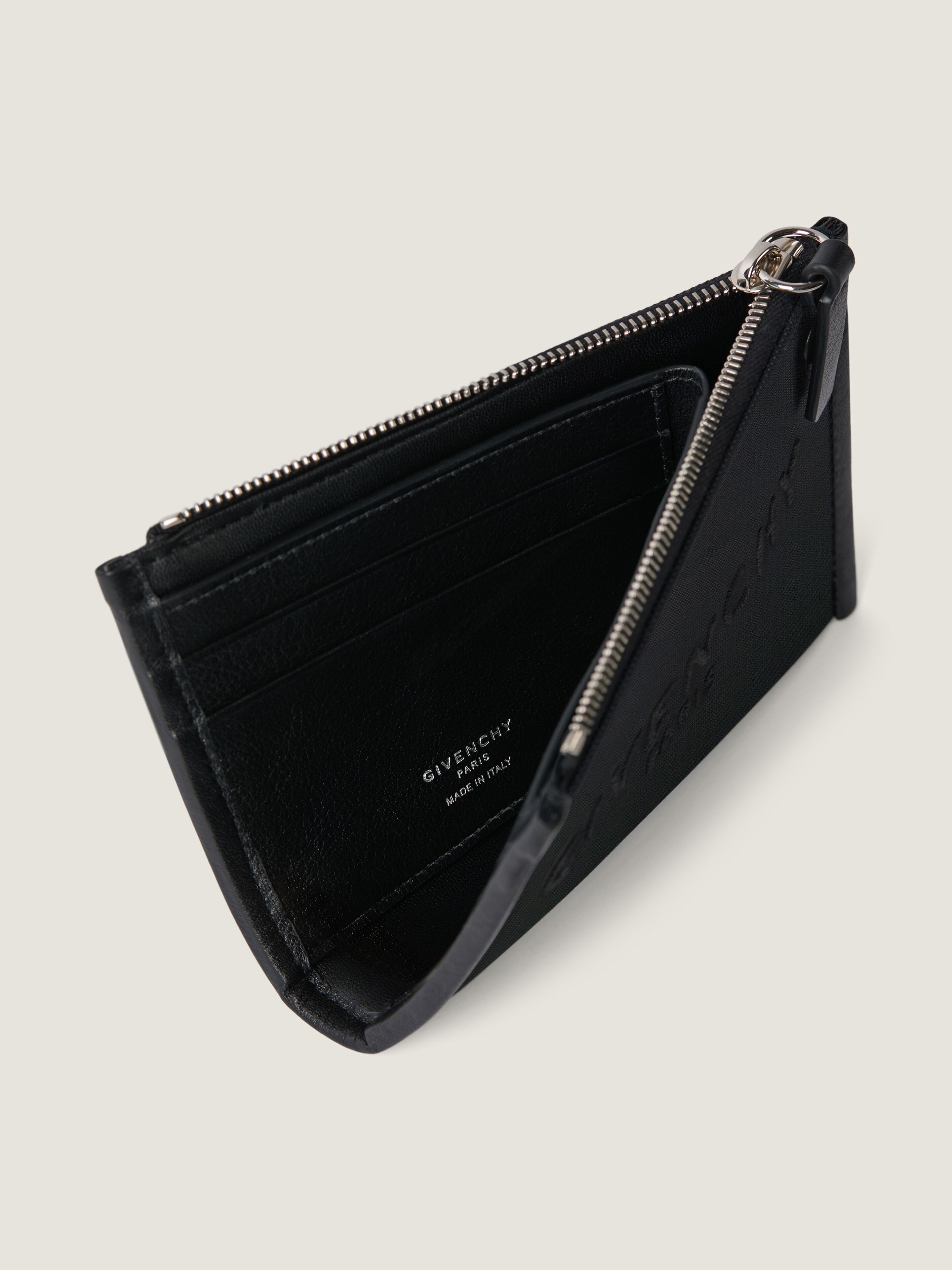 Givenchy Cargo zipped card holder in canvas in - black