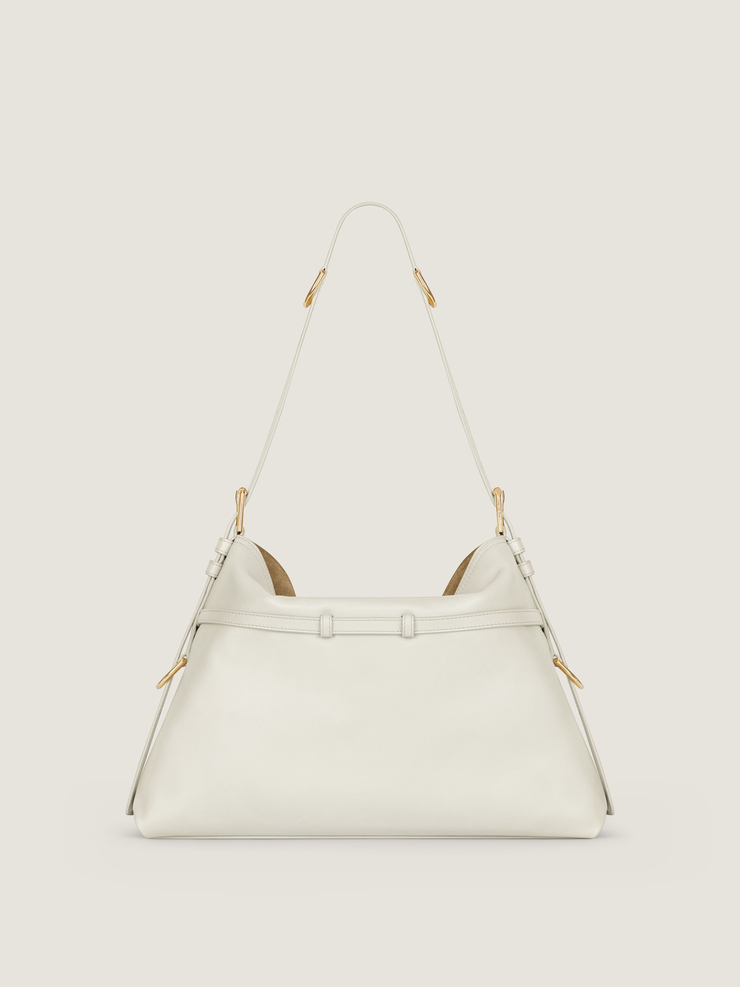 Medium Voyou bag shiny leather in - ivory - BB5131B2AE-105 