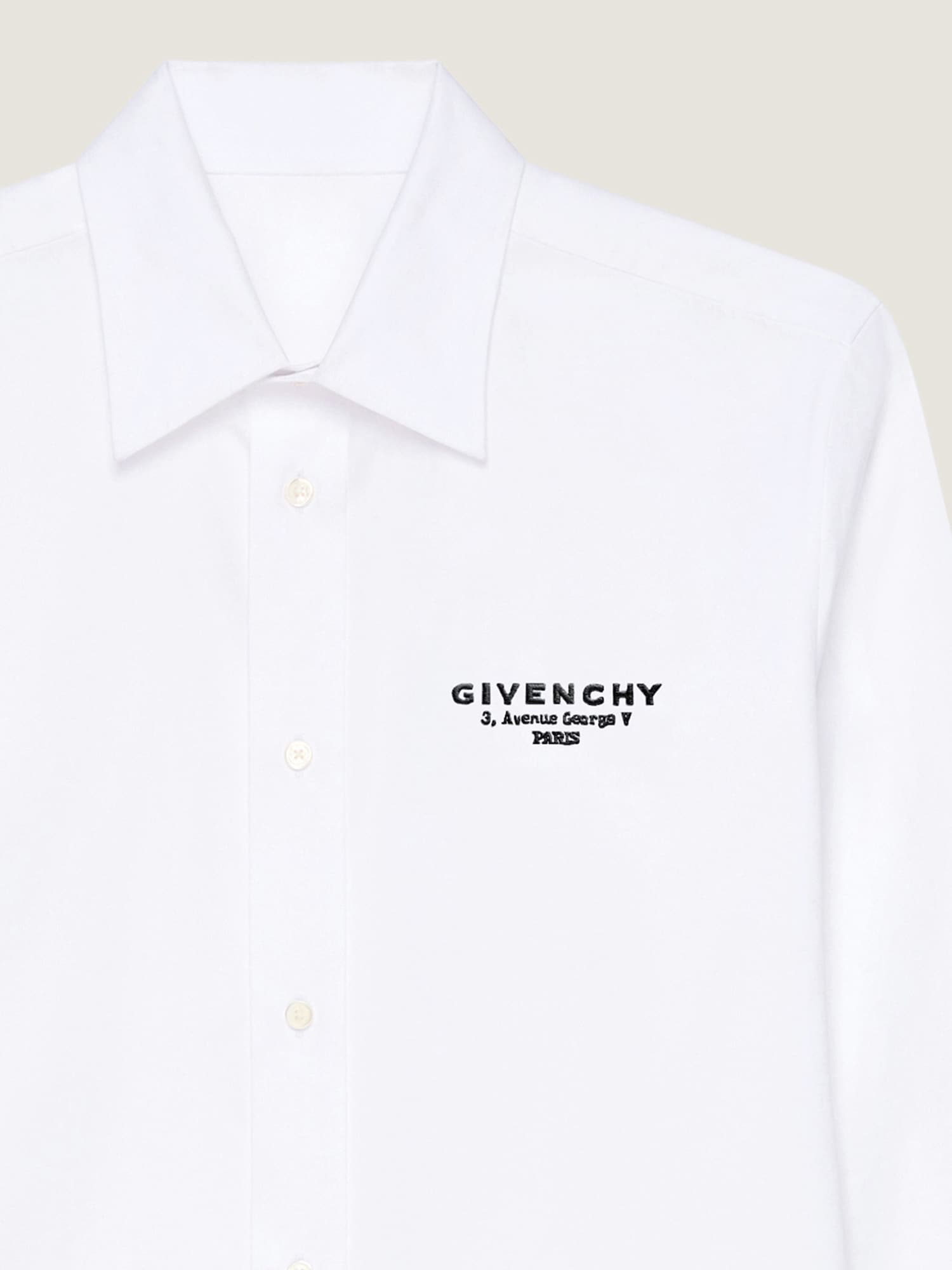 GIVENCHYスタンプ ポプリン シャツ - ホワイト BM616M14M6-100 - ハイ 
