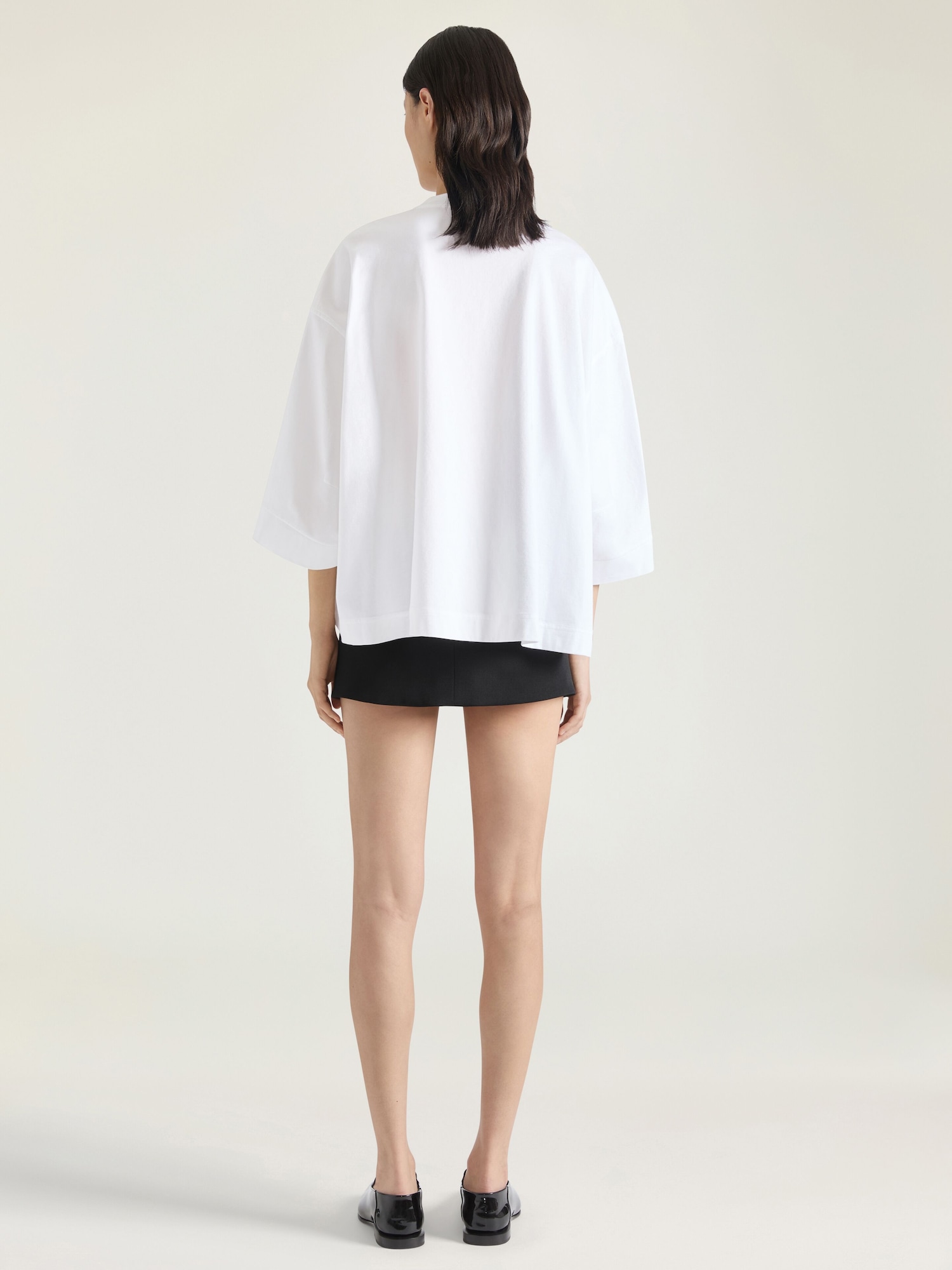 Cocoon t-shirt in cotton with Archive print in - white 