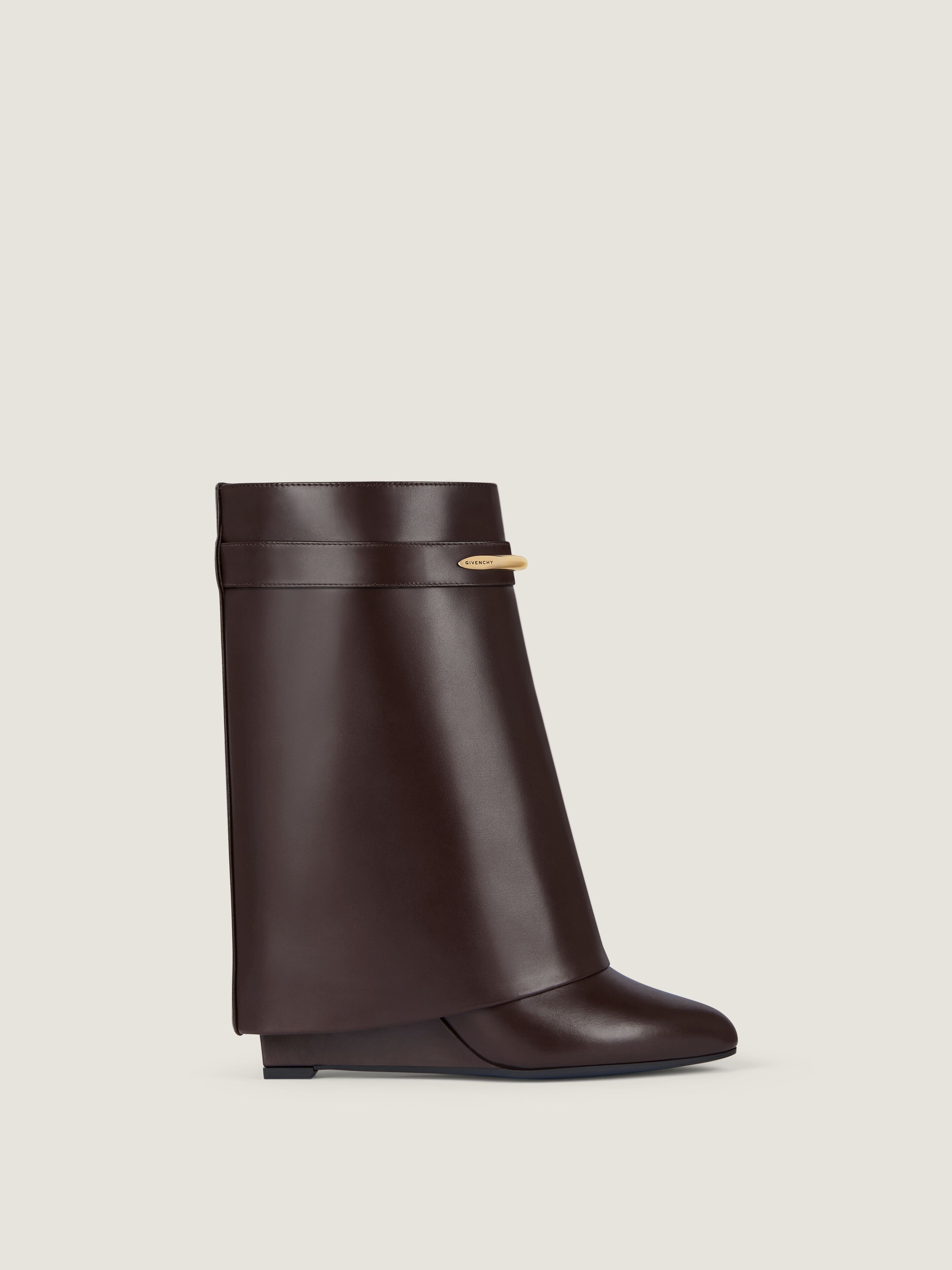 Givenchy Shark Ankle Boots In Leather In Brown