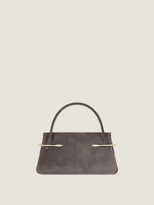 Medium Pinch bag in suede leather