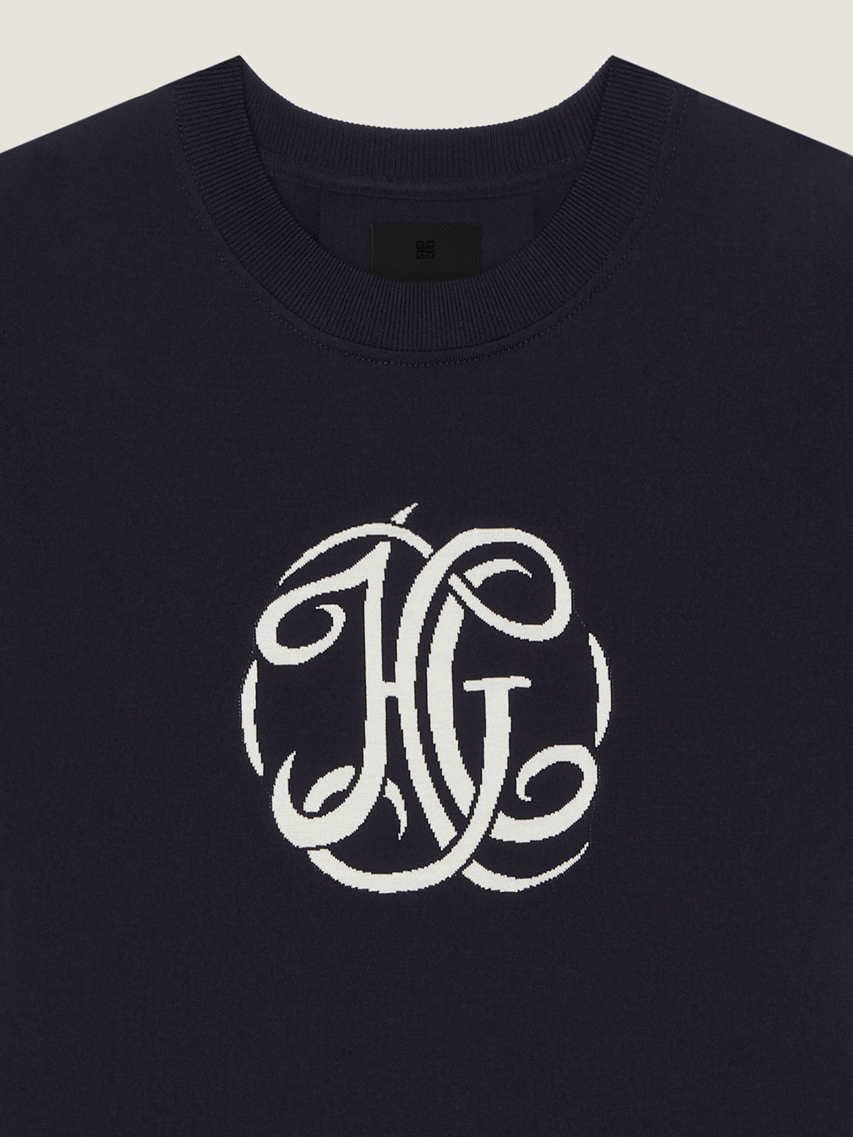 T-shirt in knit with HG jacquard | Givenchy CA | Givenchy