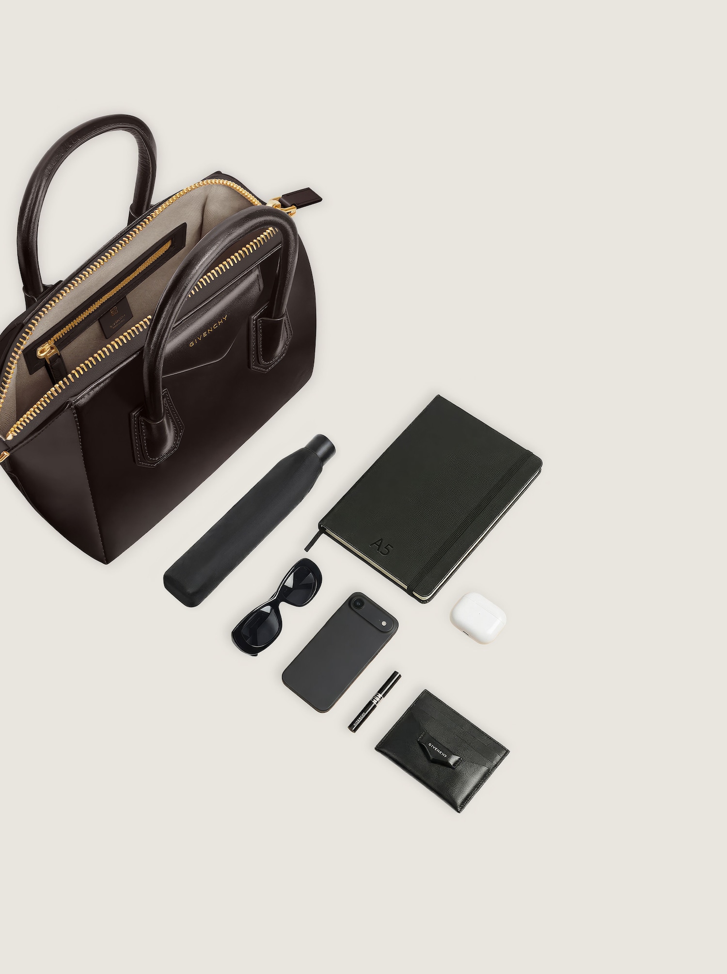 Small Antigona bag in Box leather in - chocolate - BB5149B13A-206 