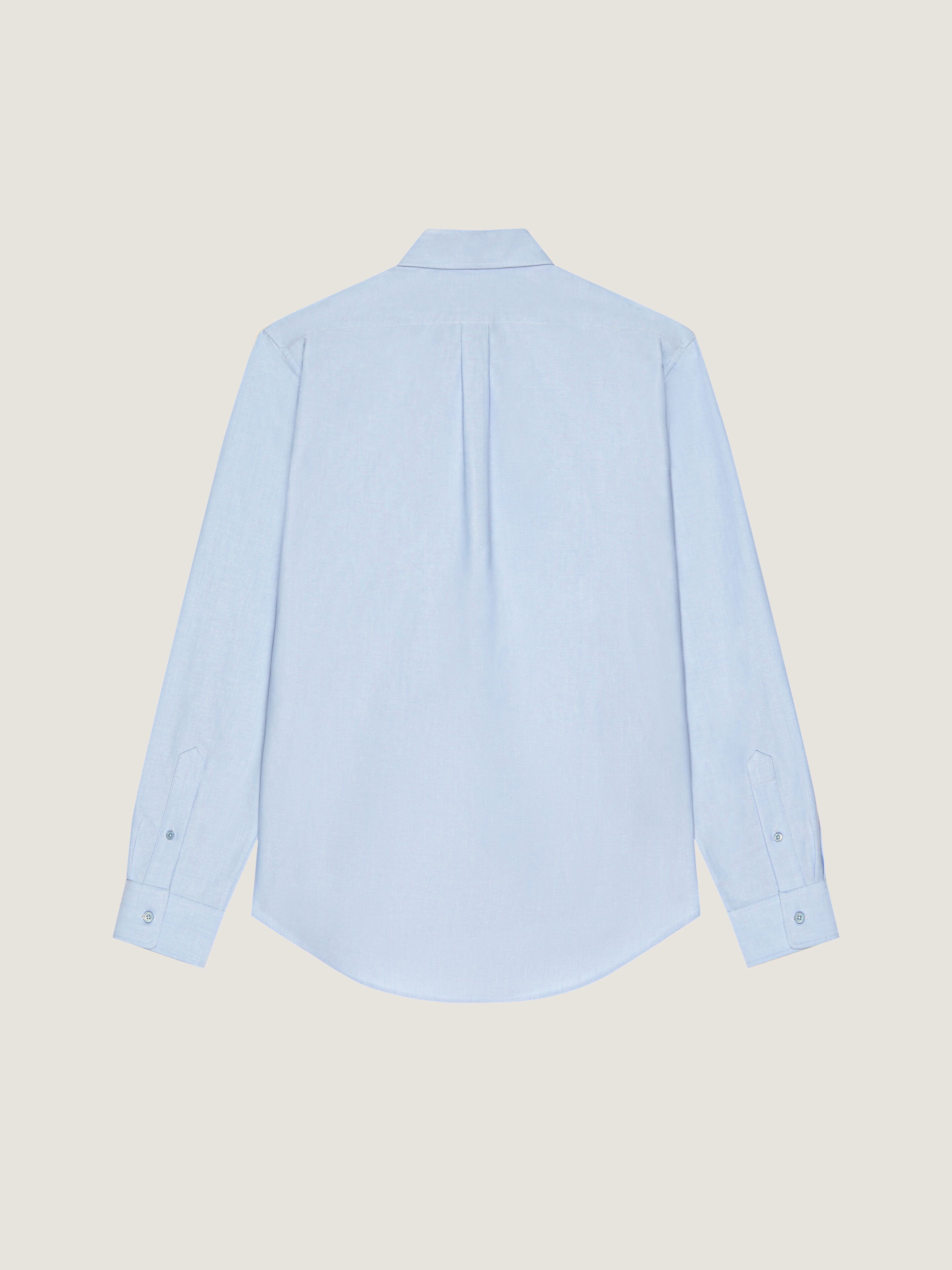 Shirt in cotton oxford with GIVENCHY Paris jacquard in - baby blue