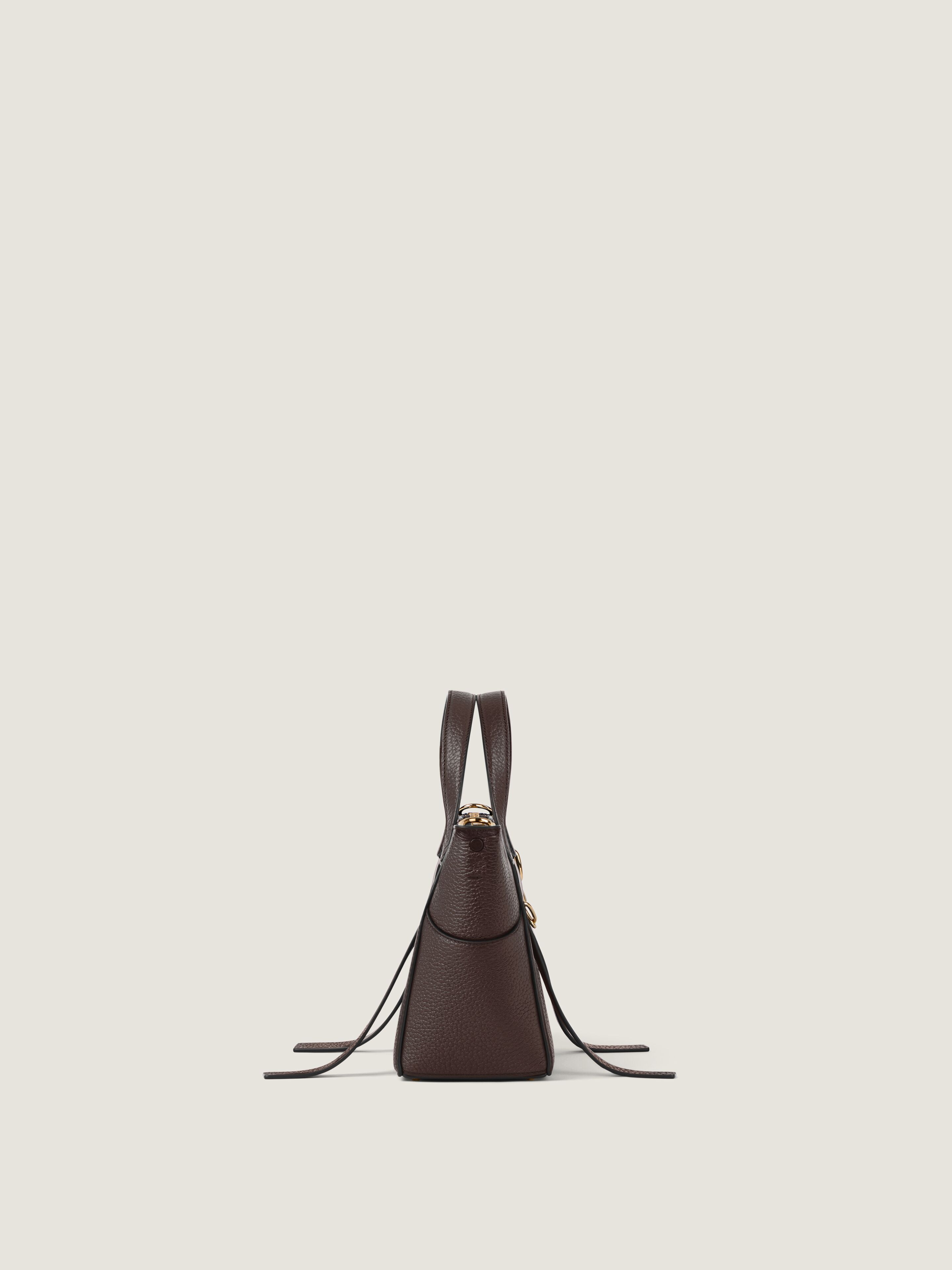 Small The Snatch bag in grained leather in - chocolate