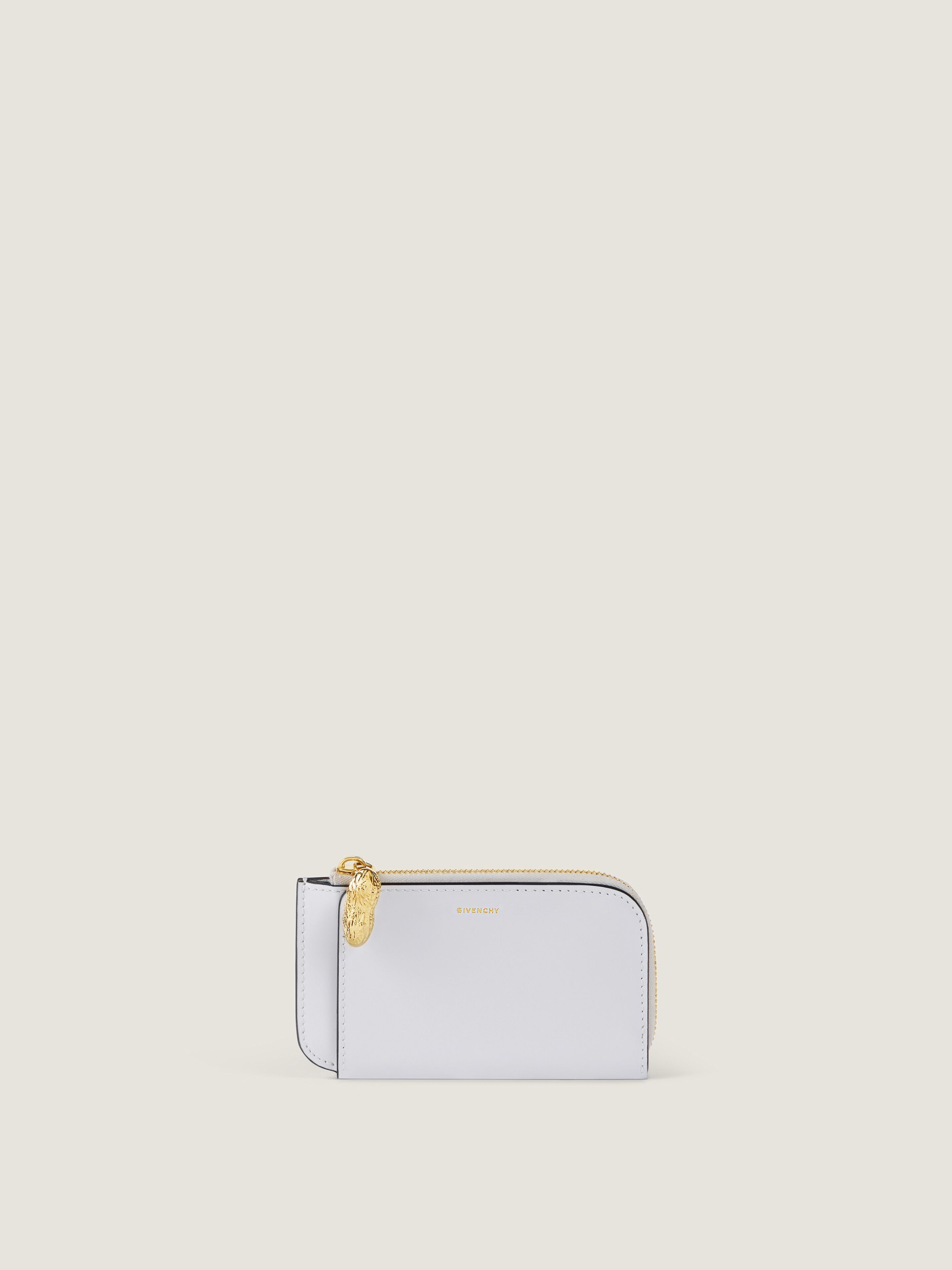 Givenchy Porte-cartes Zippé Lucky Charms En Cuir Box In White