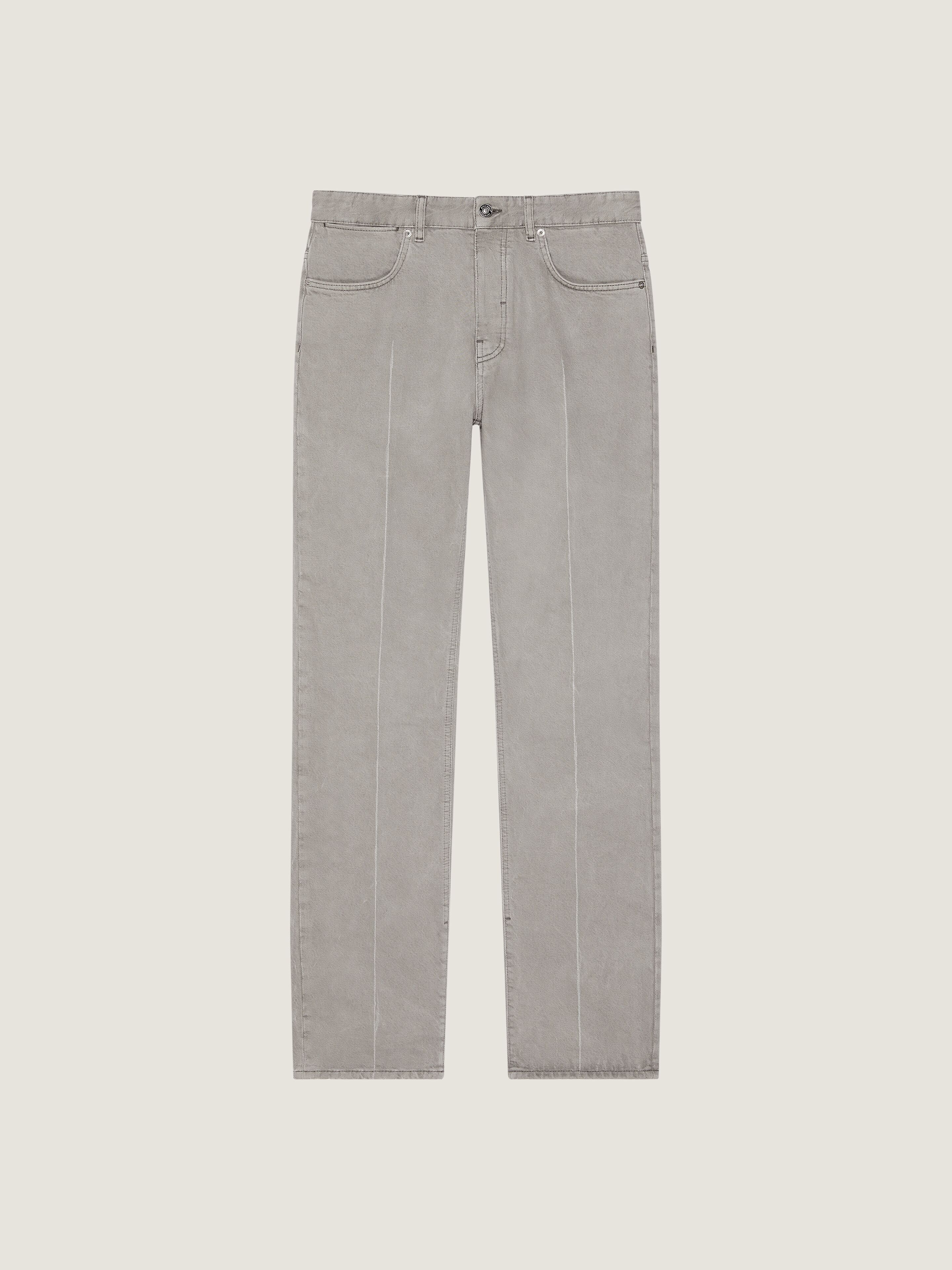 Straight fit grey jeans with folded effect in - cloud grey