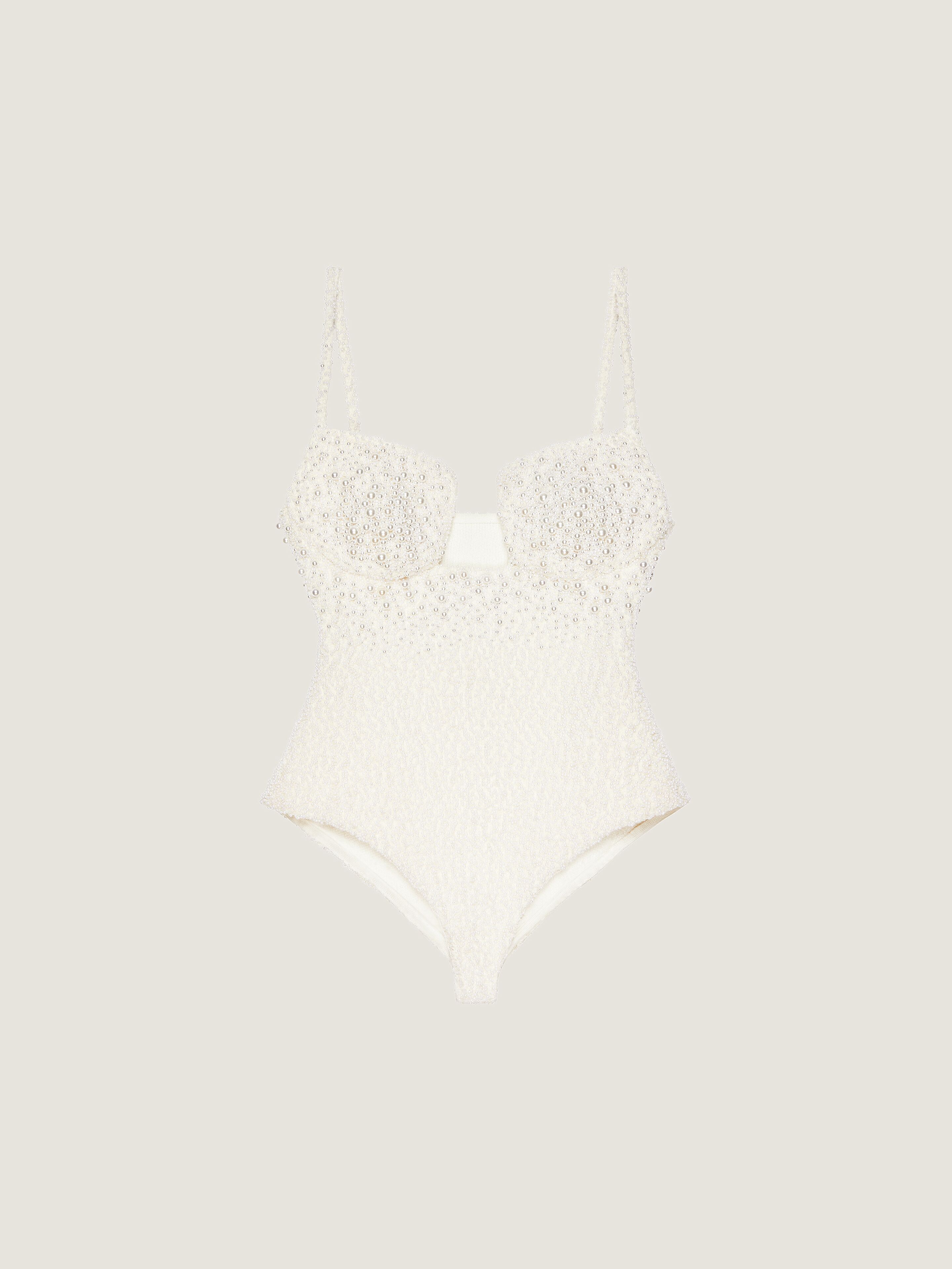 Givenchy Body À Découpes En Maille Brodé De Perles In Multi