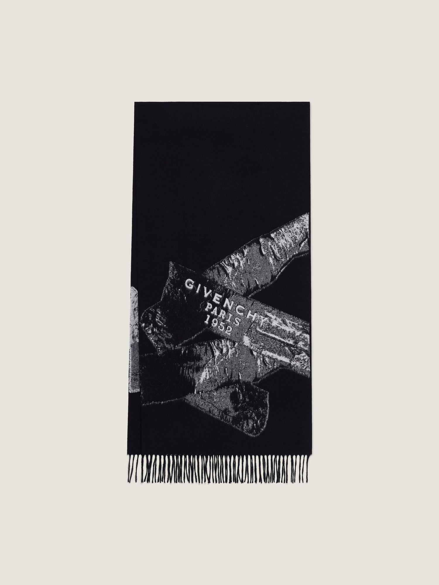 GIVENCHY Tape scarf in cashmere