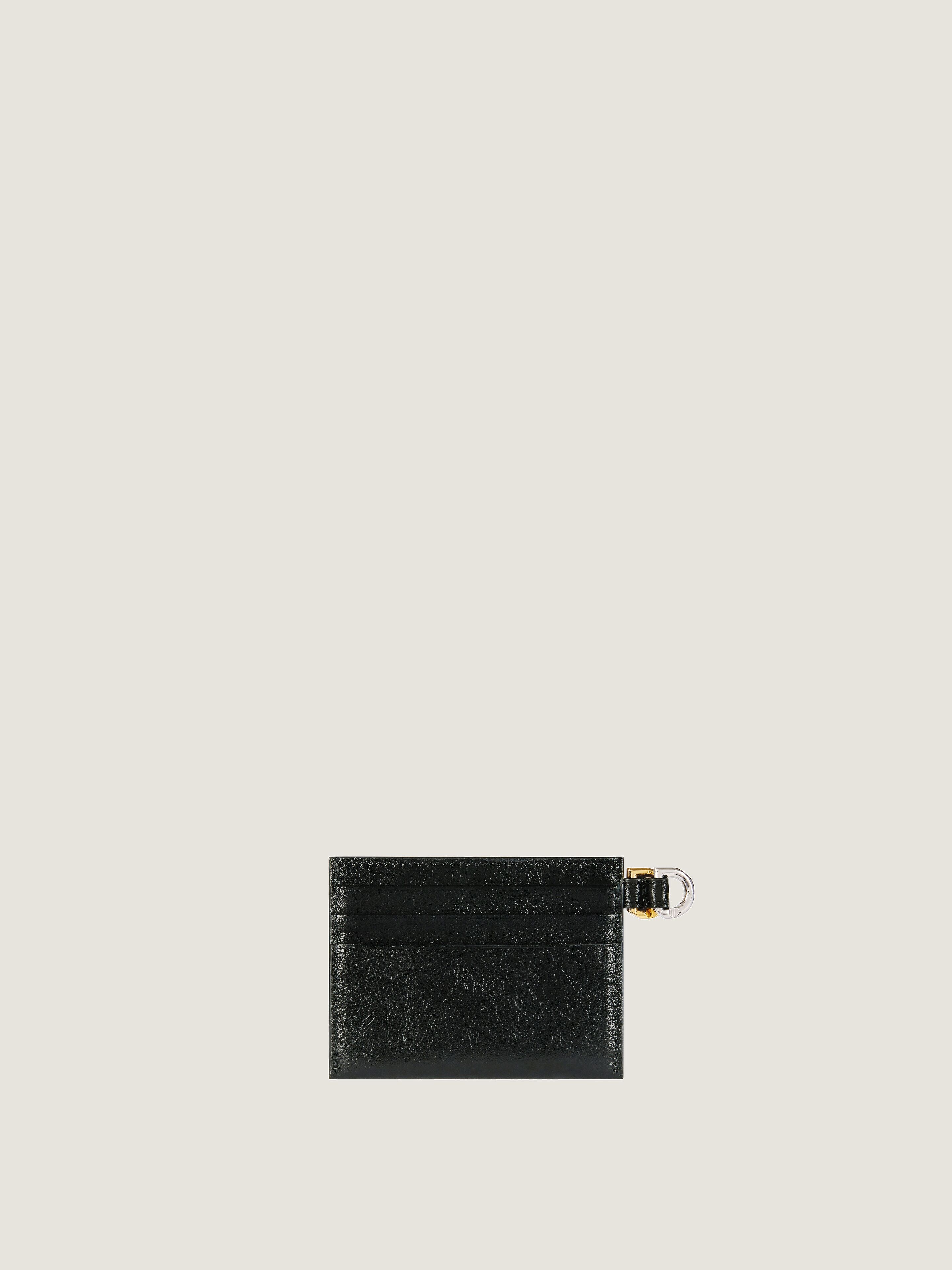 Antigona zipped card holder in Box leather in - black