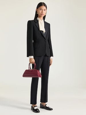 Small Antigona East-West bag in Box leather