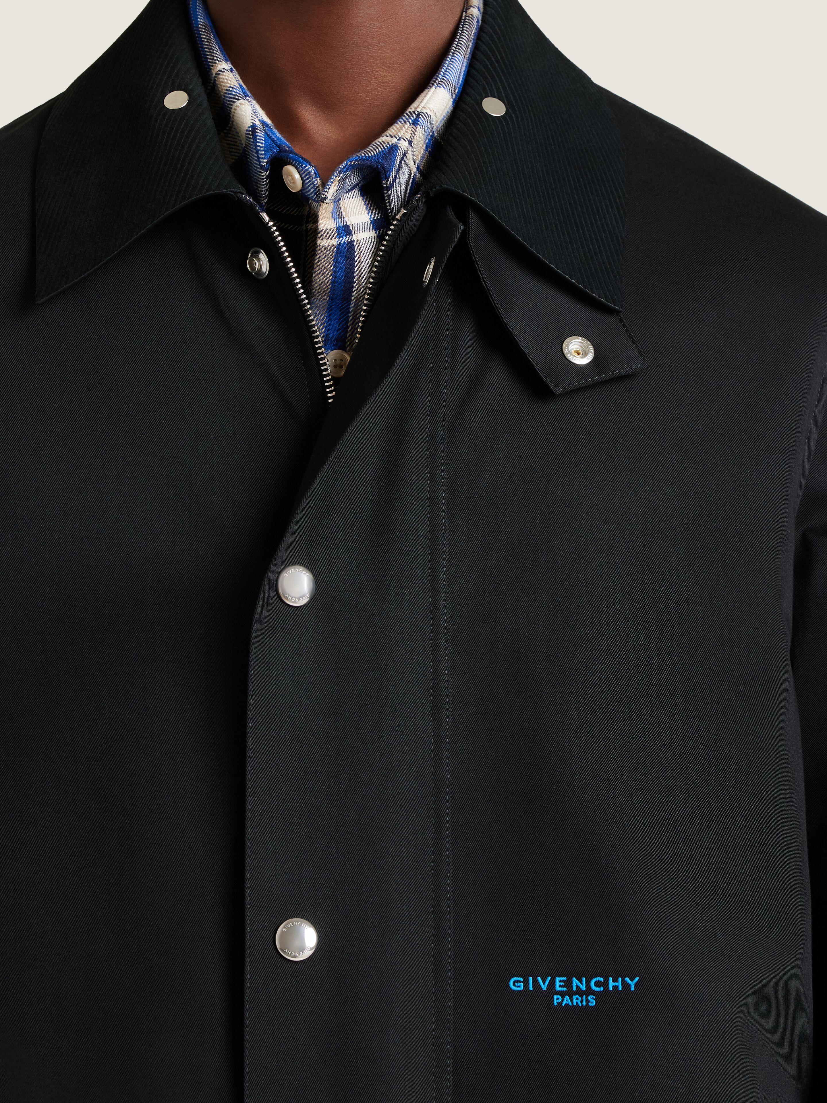 Field jacket in cotton with a checked lining | Givenchy US | Givenchy