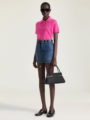 Medium Pinch bag in grained leather