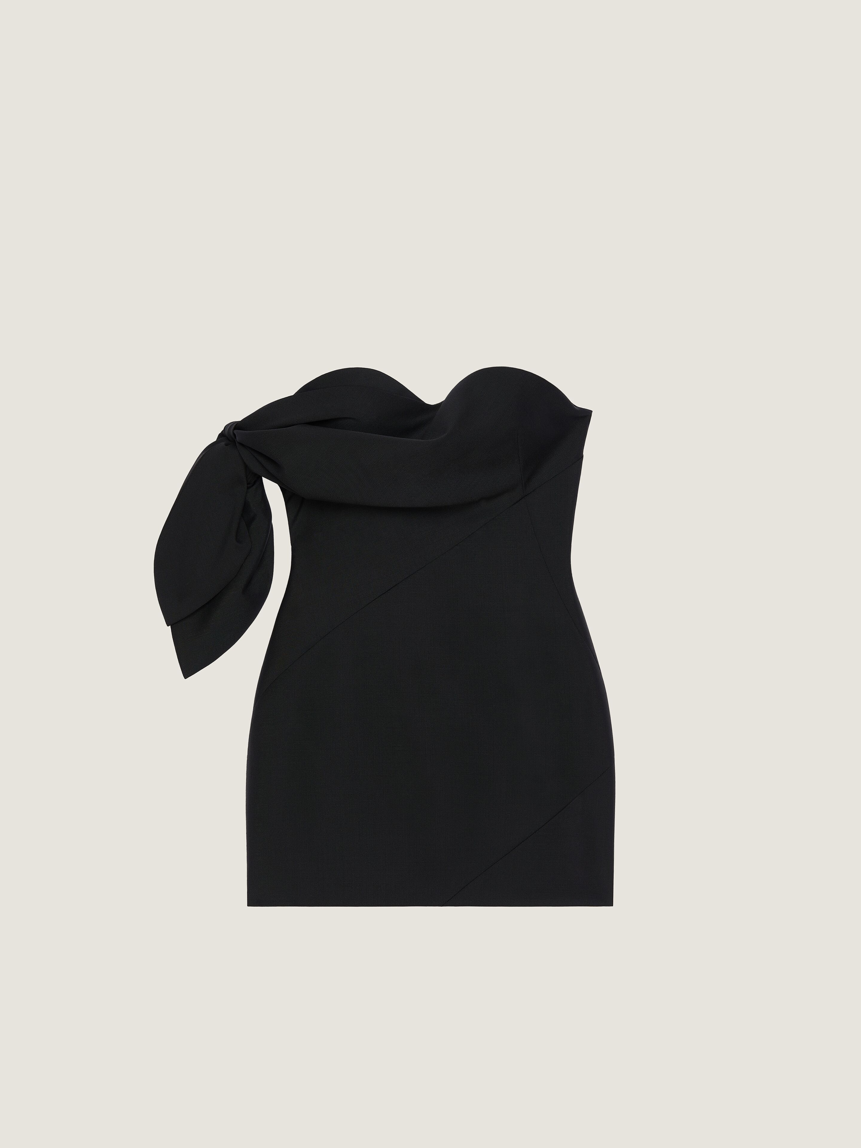 givenchy dress black Givenchy Chain-Embellished Dress Black Draped Jersey Size 42 – Celebrity  Owned main image 0
