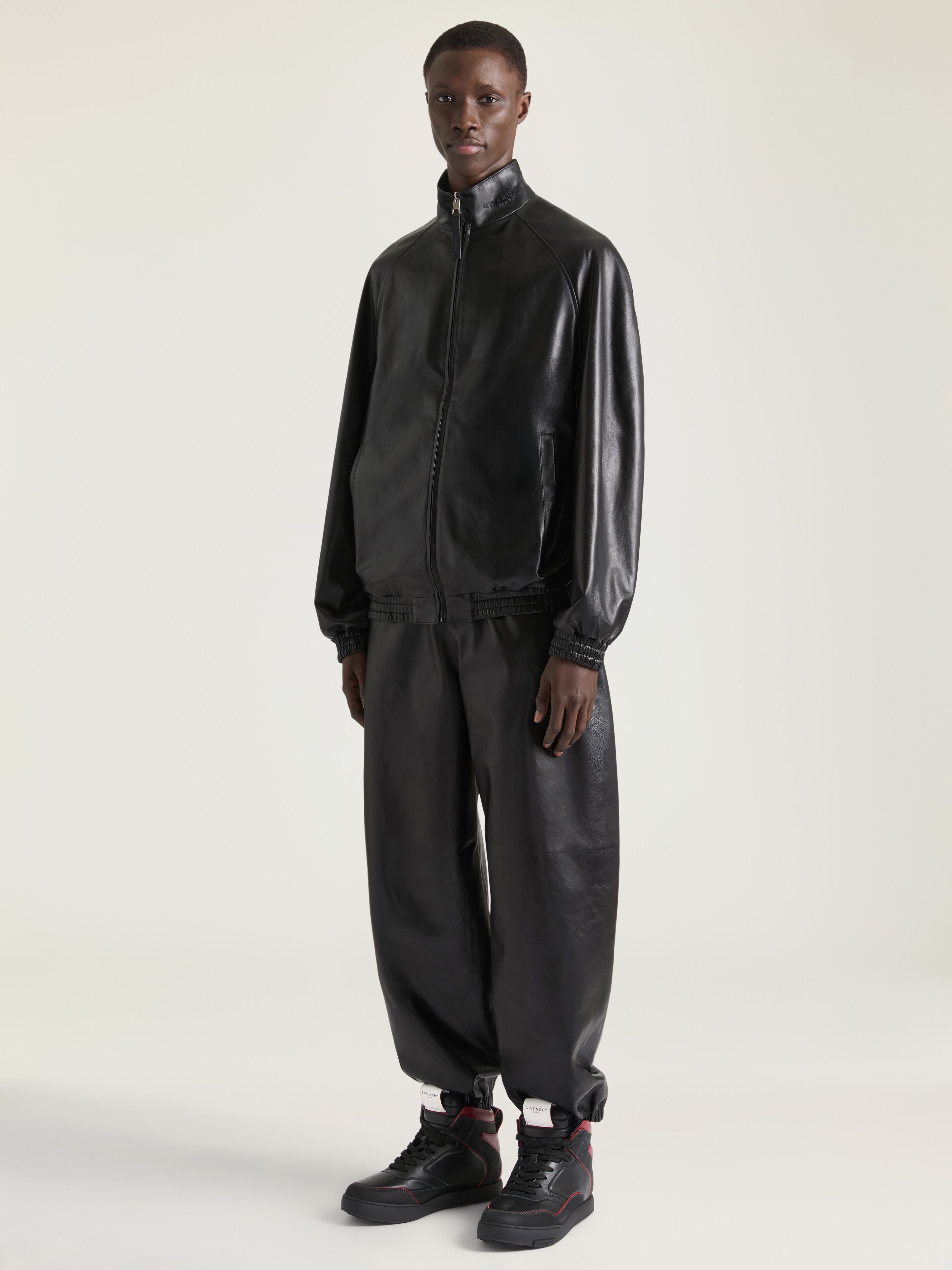 Couture Seam track top in nappa leather in - black - BM01J36003