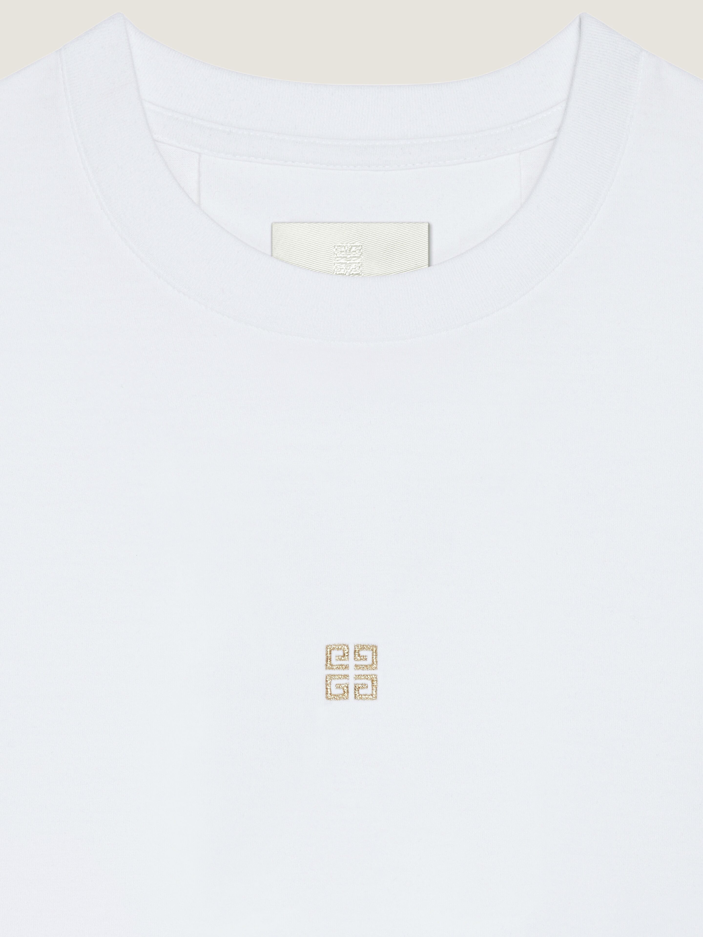 Slim fit t-shirt in cotton with 4G detail | Givenchy US
